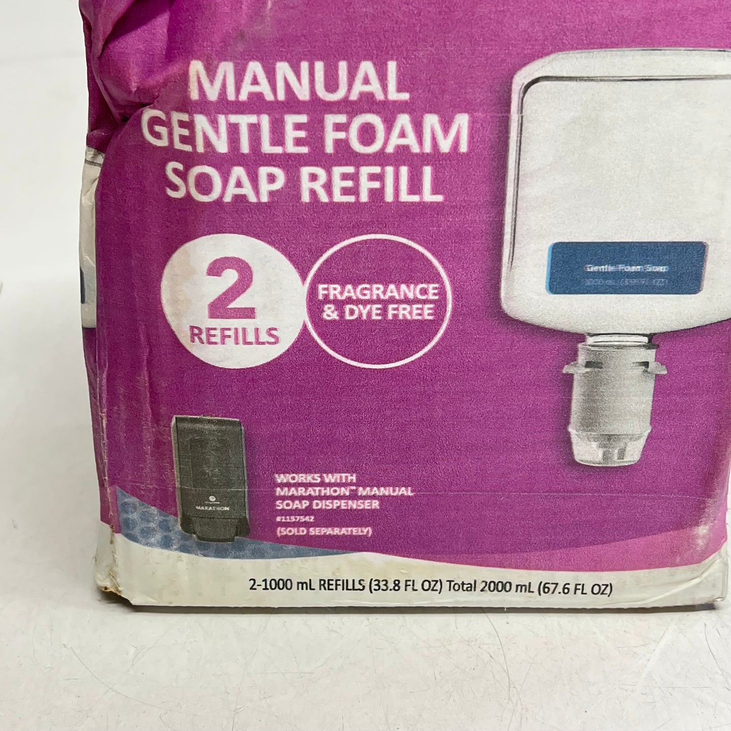 ZA@ GEOEGIA PACIFIC Manual Gentle Foam Soap Refill No Fragrance & Dye 33.8oz Clear (Dented/Distressed Packaging)