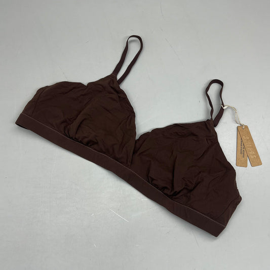 SKIMS Triangle Bralette 2-Ply Mesh w/ Supportive Stretch Women's Sz XL Cocoa