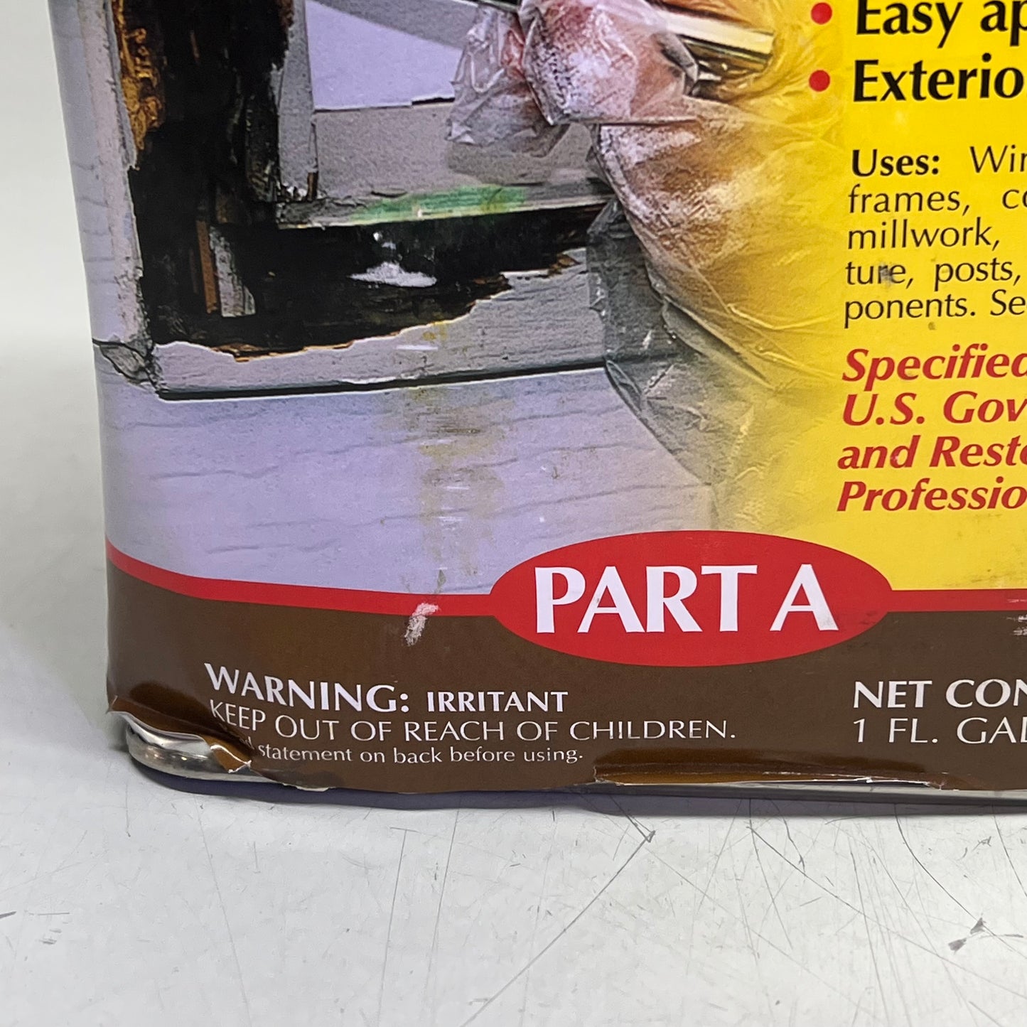 ABATRON Liquid Wood Epoxy Wood Consolidate Kit Part A & Part B 1 Gal (Dented)