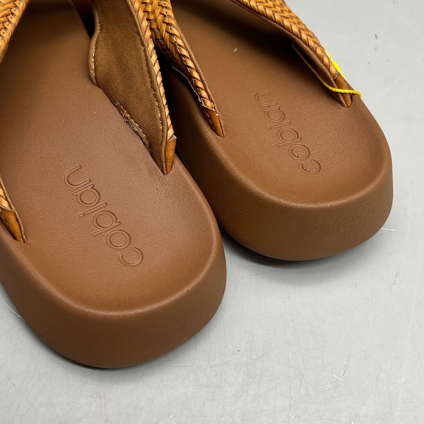 COBIAN Palmilla Braided Synthetic Leather Strap Sandals Women's Sz 7 EU 37 Tan PAL25-230-7