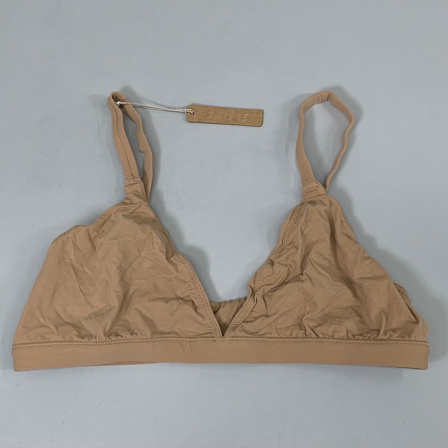 SKIMS Adjustable Triangle Bralette Fits Everybody Women's Sz L Ochre BR-TRI-2024