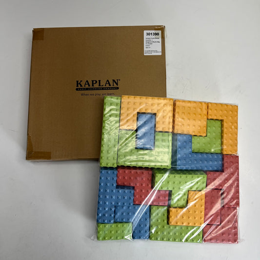 KAPLAN Textured Puzzle Blocks for Sensory Development  18 Piece Set Multicolor