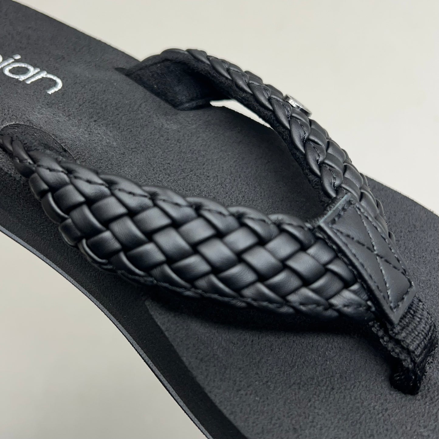 COBIAN Braided Bounce Synthetic Leather Sandals Women's Sz 10 EU 41 Black BRB10-001-10