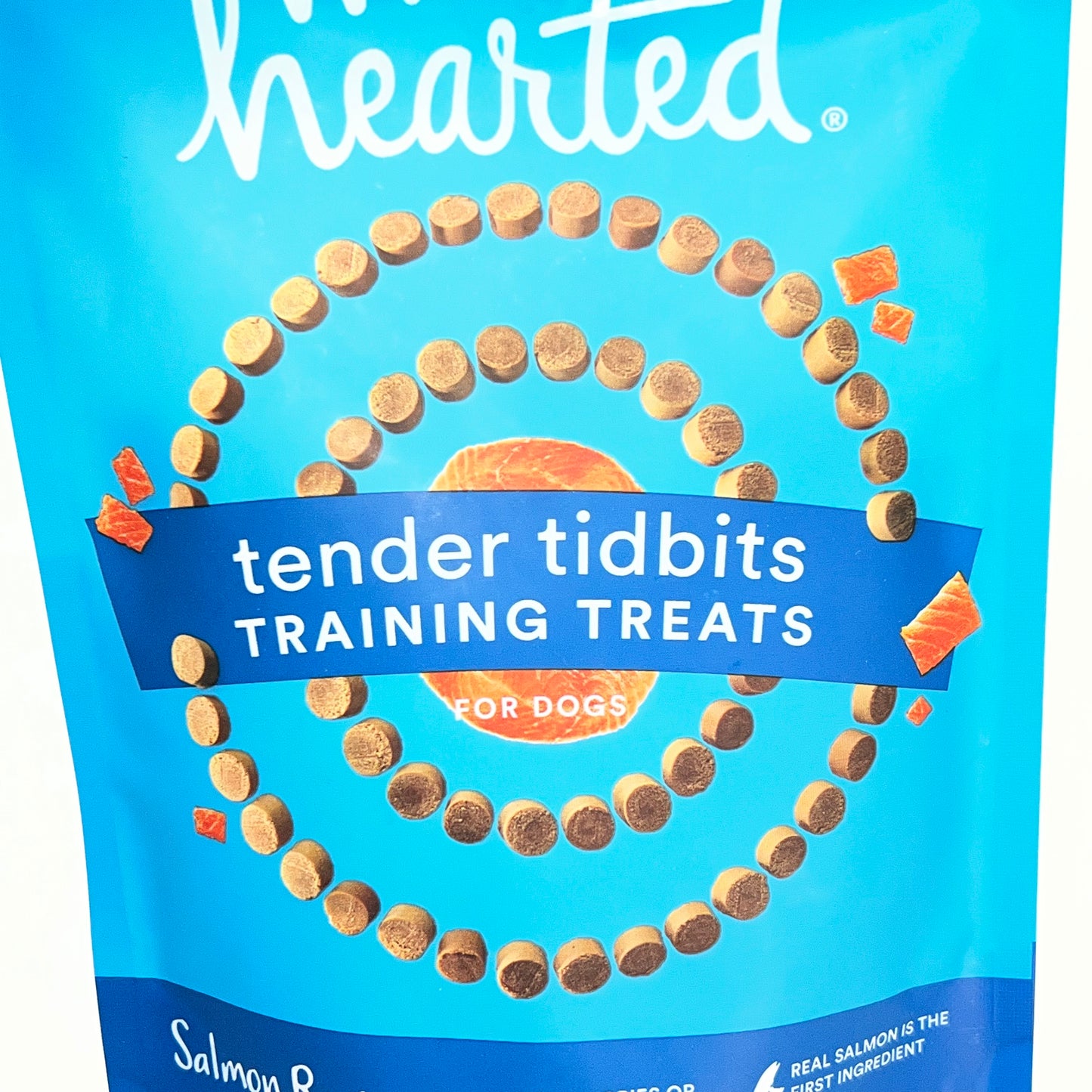 ZA@ WHOLE HEARTED (3 PACK) Tender Tidbits Train Treats for Dogs Salmon Flavor 6oz
