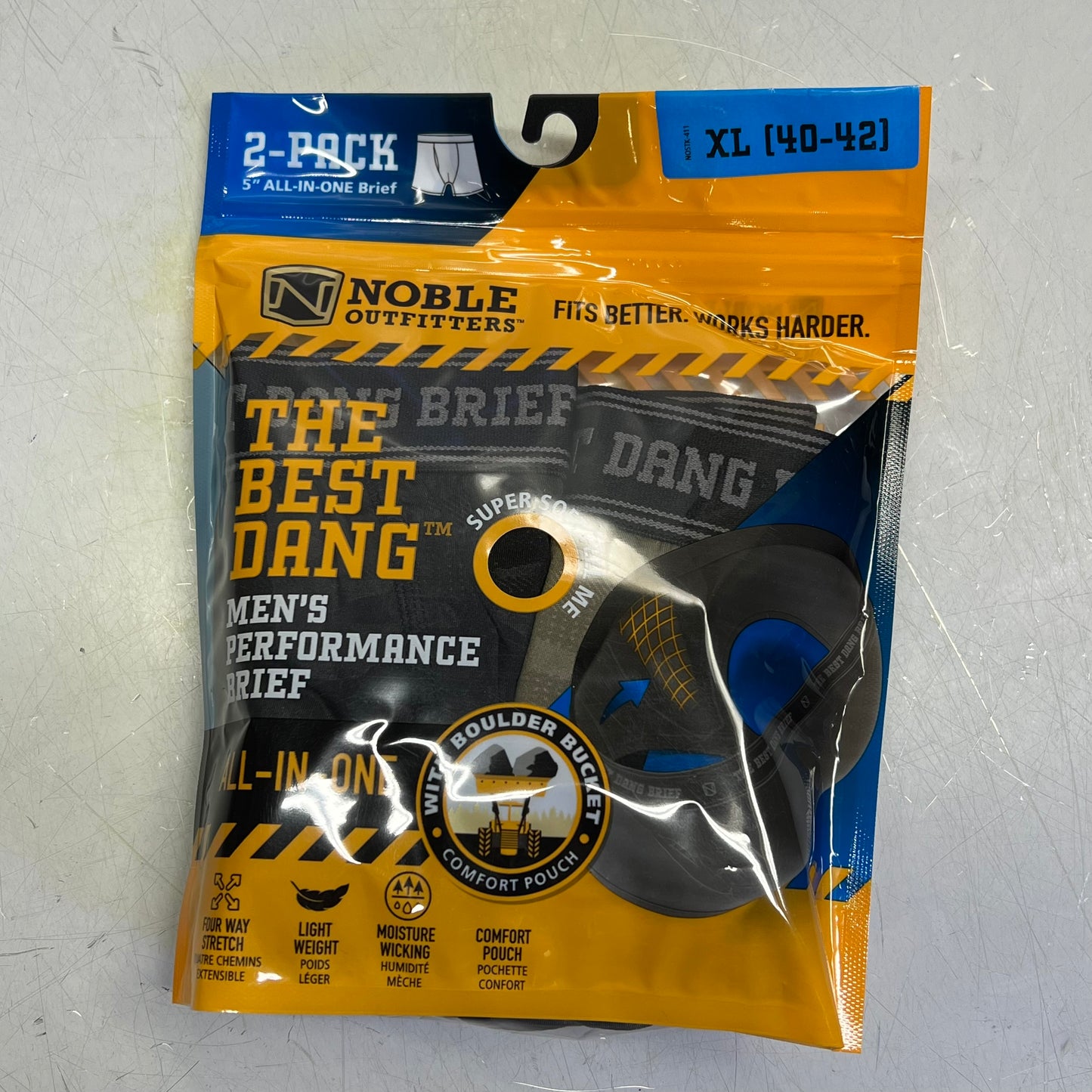 NOBLE OUTFITTERS (SET OF 2) The Best Dang Performance Brief Men's Sz XL Olive