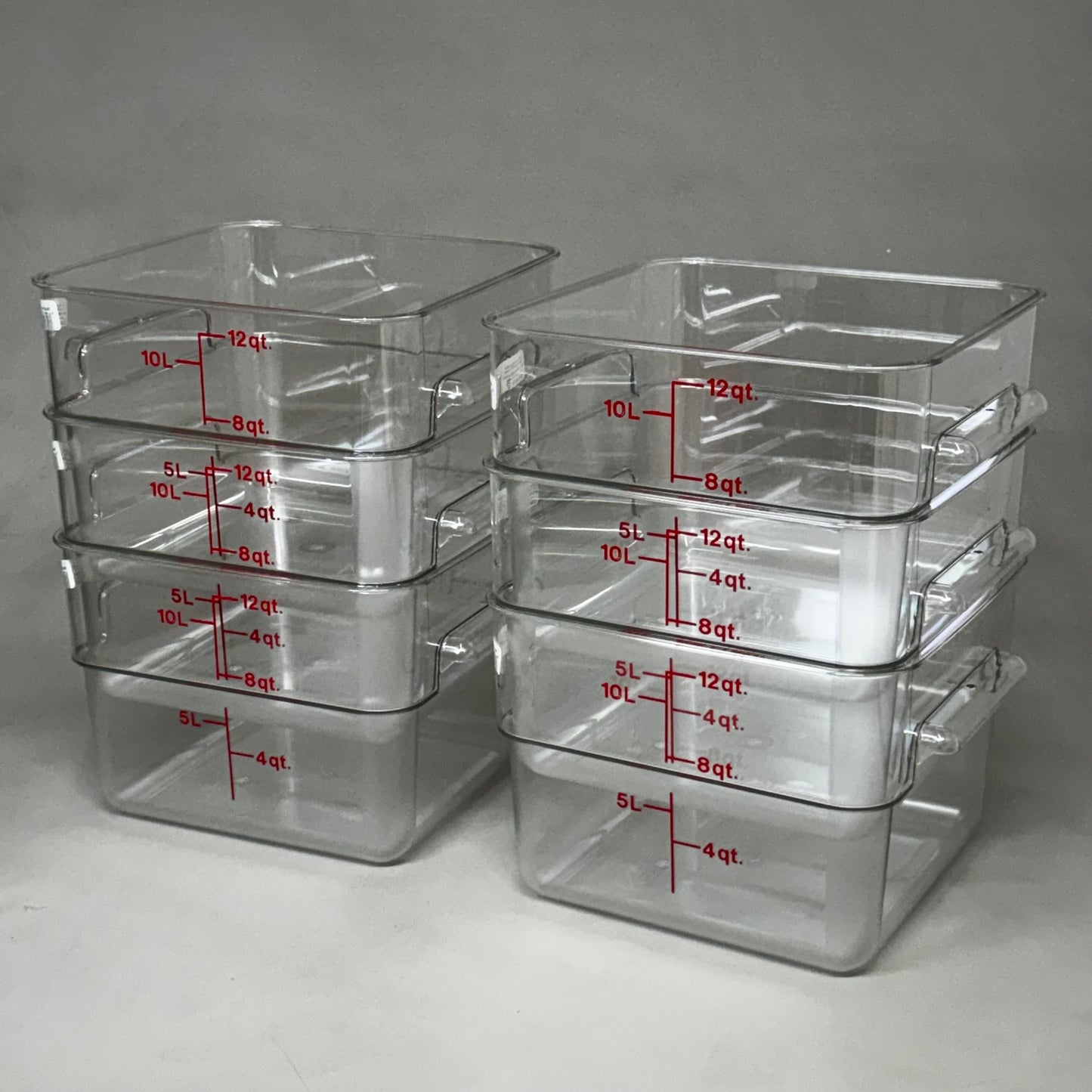 CAMBRO (6 PK) CamSquares® Classic 12 Qt. Square Food Storage Container 12SFSCW135