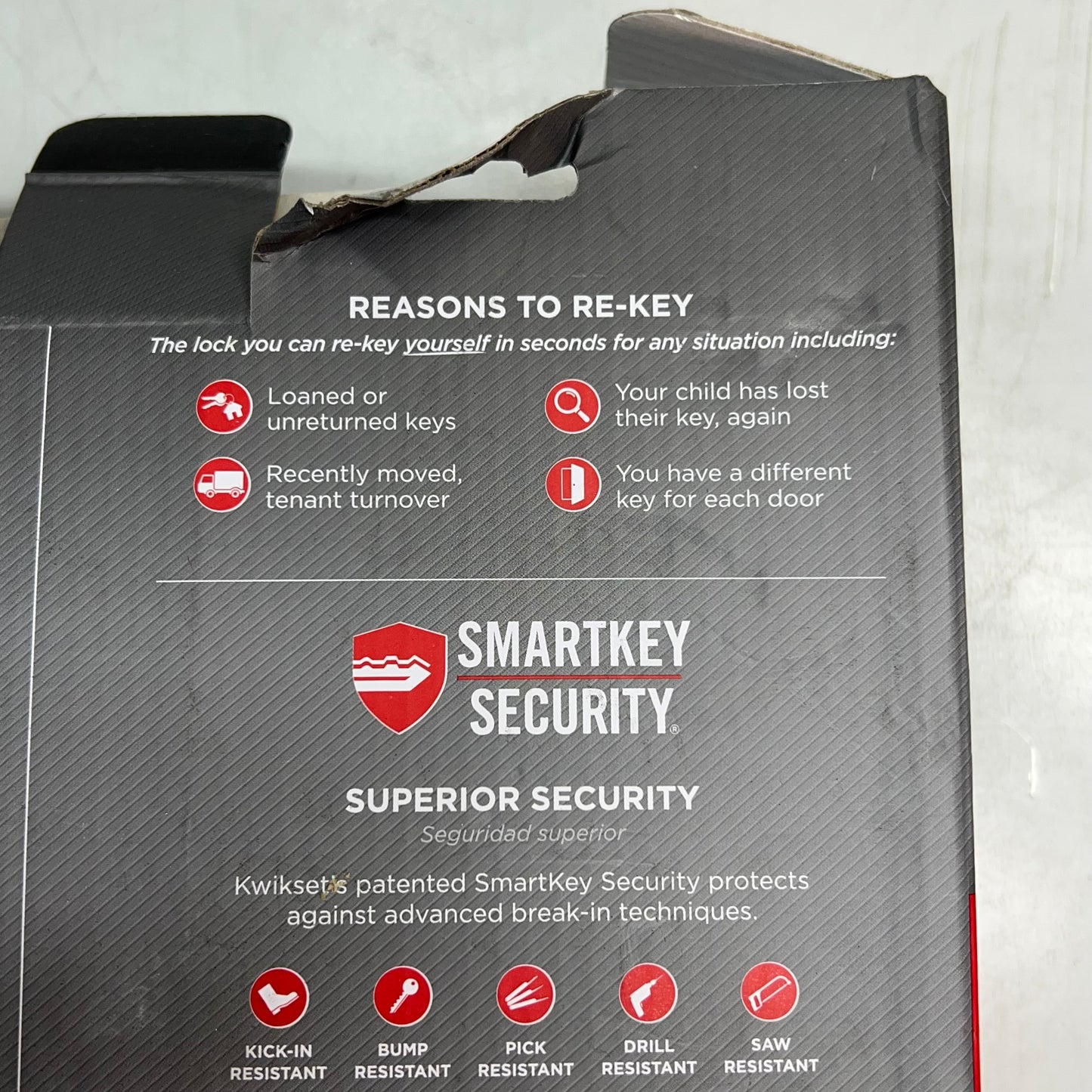 KWIKSET Halifax Double Cylinder Deadbolt & Keyed Entry Matte Black 99910-068 Damaged Package
