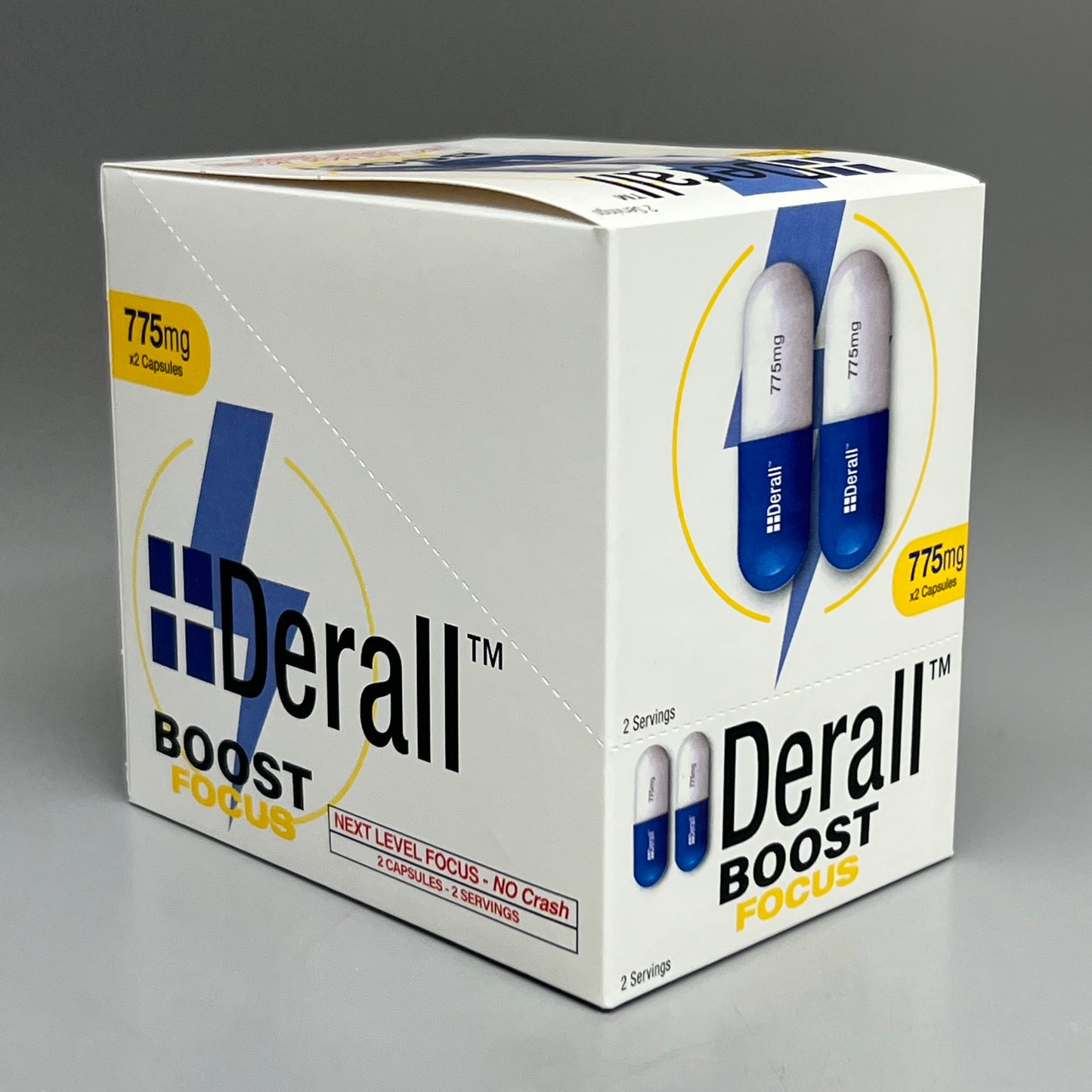 DERALL BOOST (12 PACK) Nootropic Brain Booster Focus 775 mg 2 Capsules per Pack