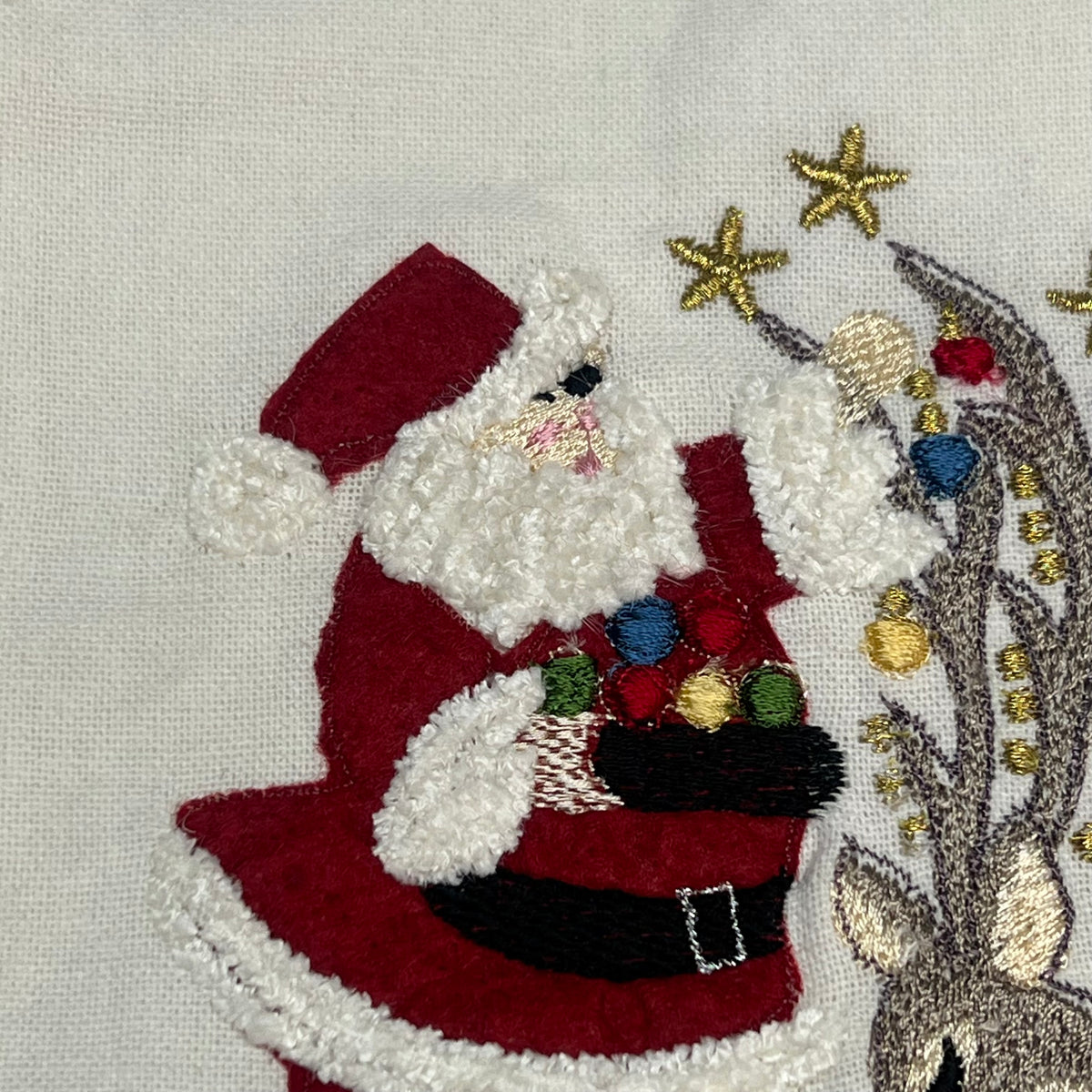 OAKSTREET (2 PACK) Santa Holiday Dish Towels 25"x18" White OSW237164