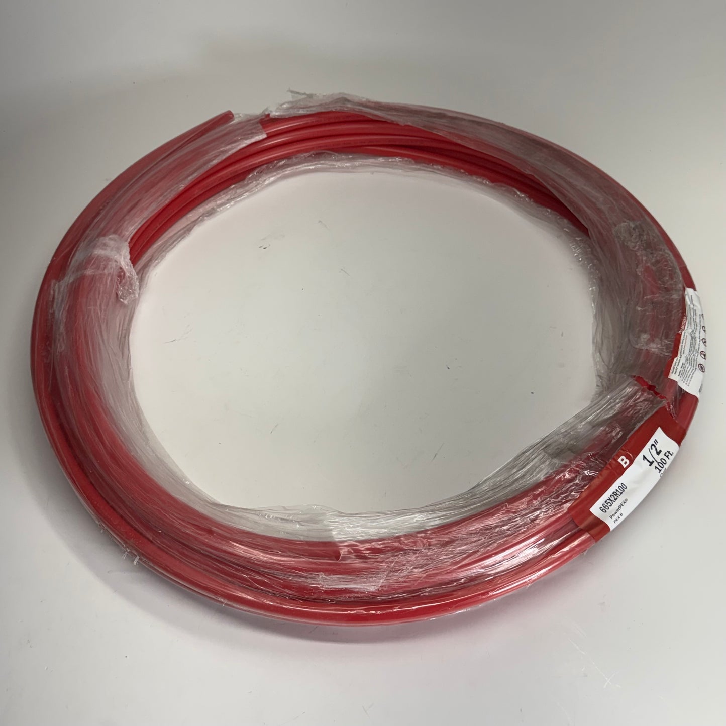 SIOUX CHIEF Powerpex Non-Barrier Pex-B Tubing Sz 1/2" x 100 ft, Red 665X2R100