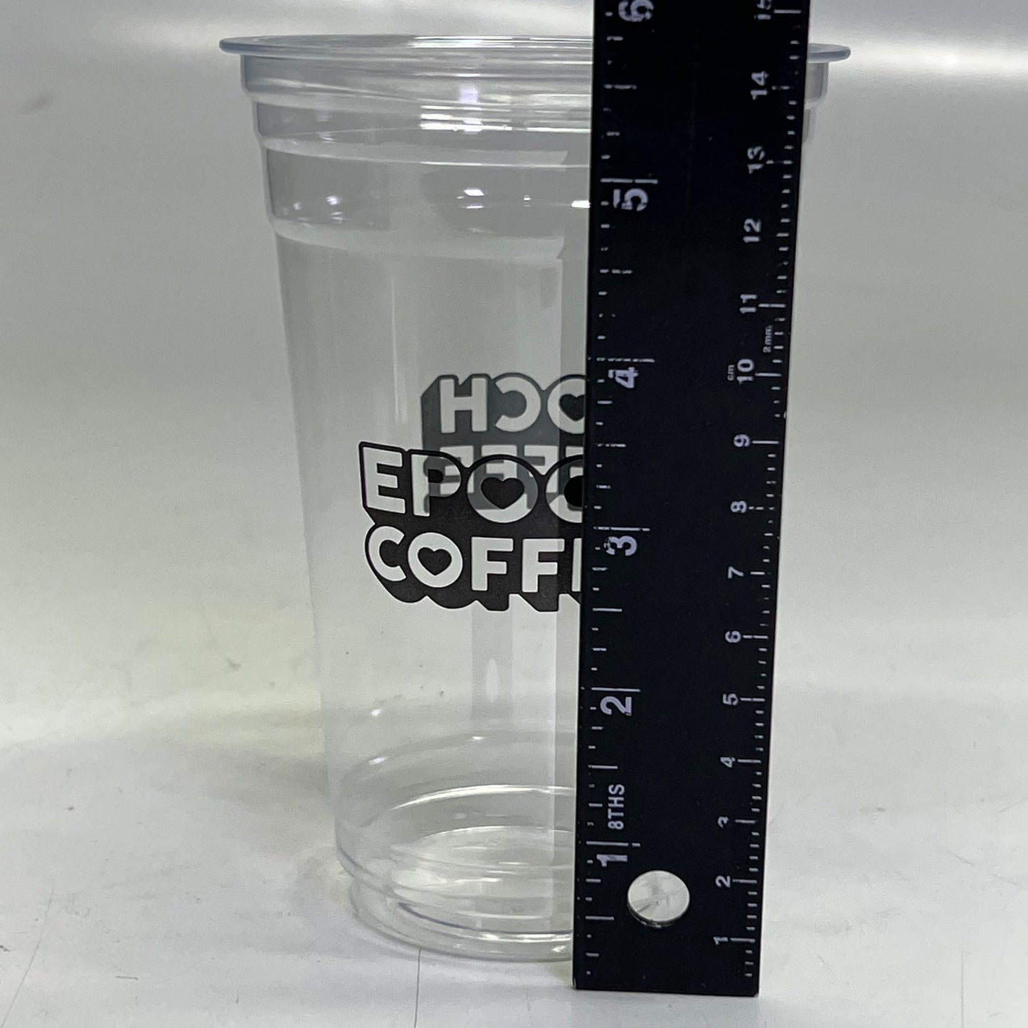 ZA@ EPOCH COFFEE (1000 Cups) Plastic Cups 20 oz Clear PO-AN1817 B