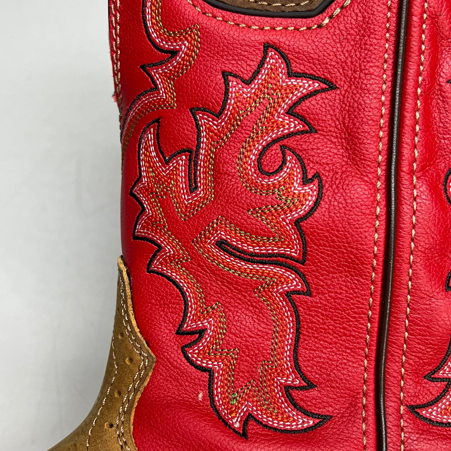 WORK WILD WEST Phantom Rider Henley Comp Toe AG8 Footbed Men's Sz 10 Red DH5358