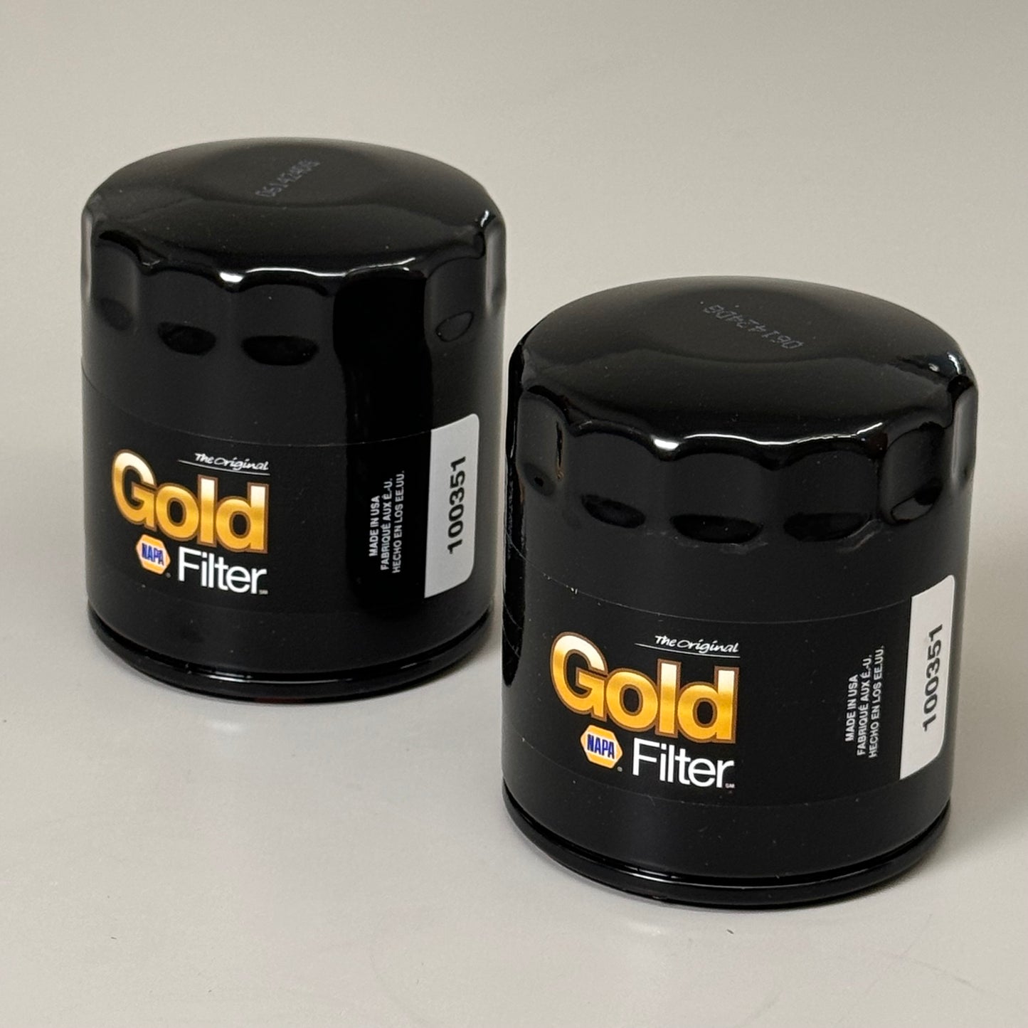 NAPA(2 PACK) The Original Gold Oil Filter Cellulose Material 1"-16 Thread 100357