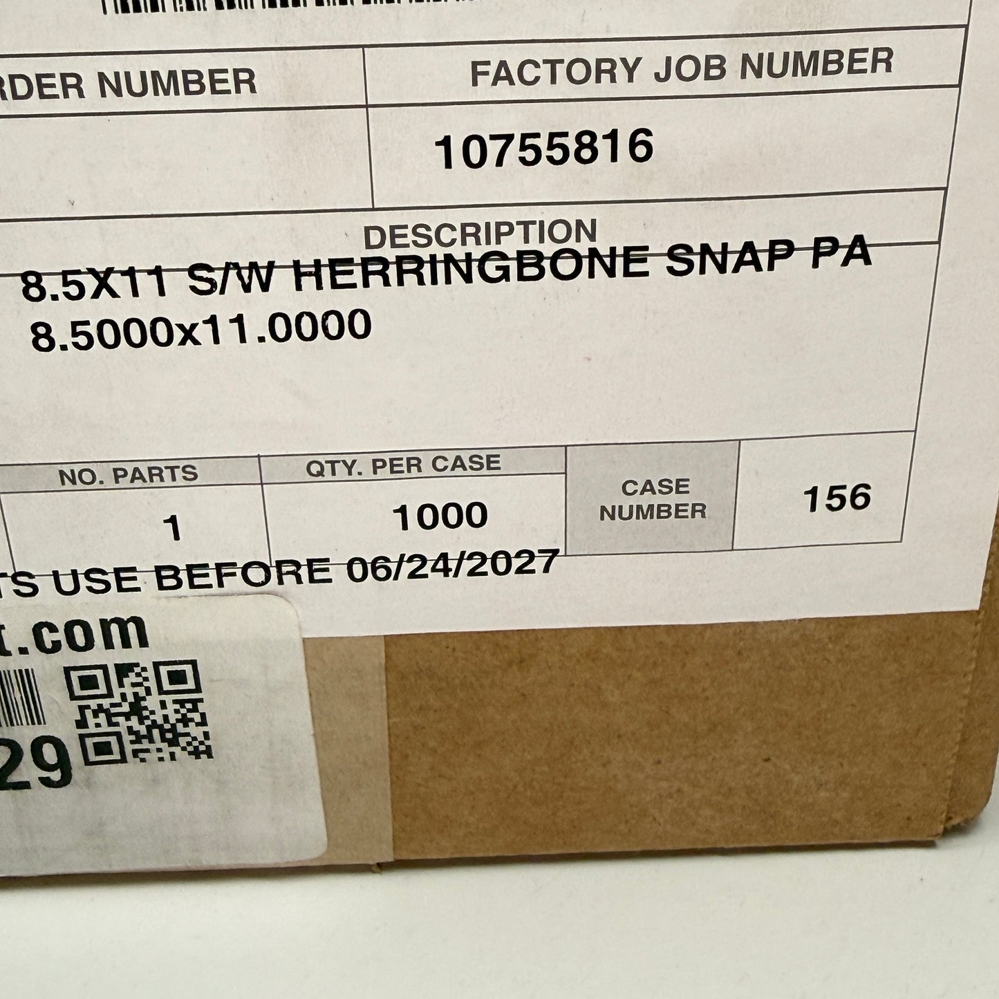 VERSASEAL (1000 PACK) 8.5”x11” Herringbone Snap Pressure Seal Window Forms