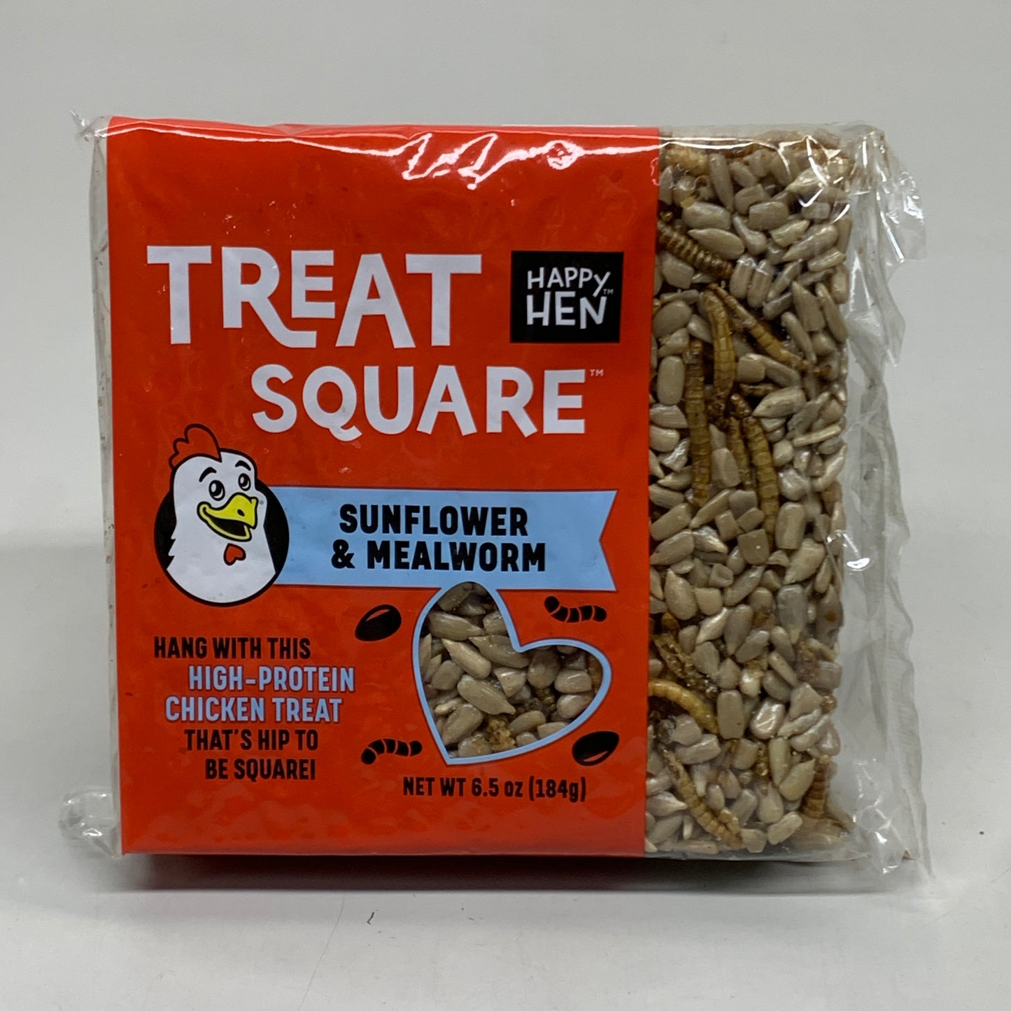 HAPPY HEN (3 PACK) Treat Square Mealworm & Sunflower 6.5 oz 855297003285