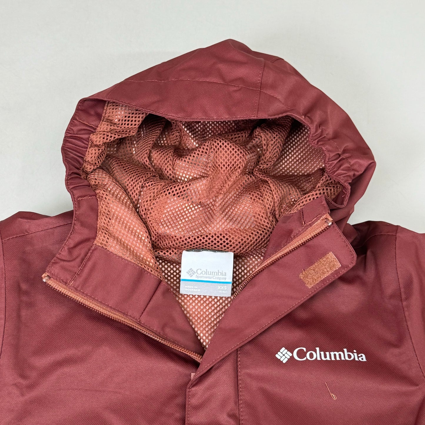 COLUMBIA Hikebound Jacket Waterproof Breathable Omni-Tech Youth XXS Spice Auburn