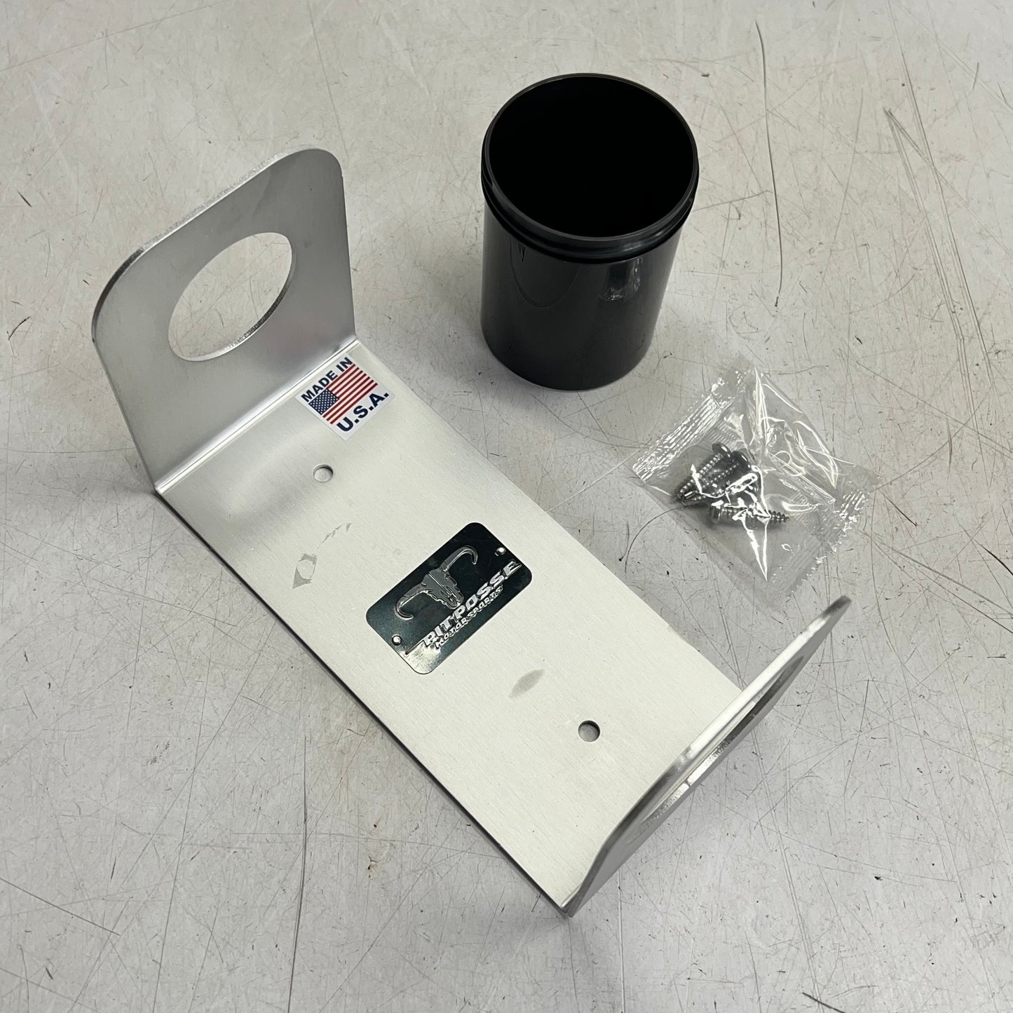 PIT POSSE Oil Funnel Holder Rack Aluminum Silvers Finish PTM-PP3364