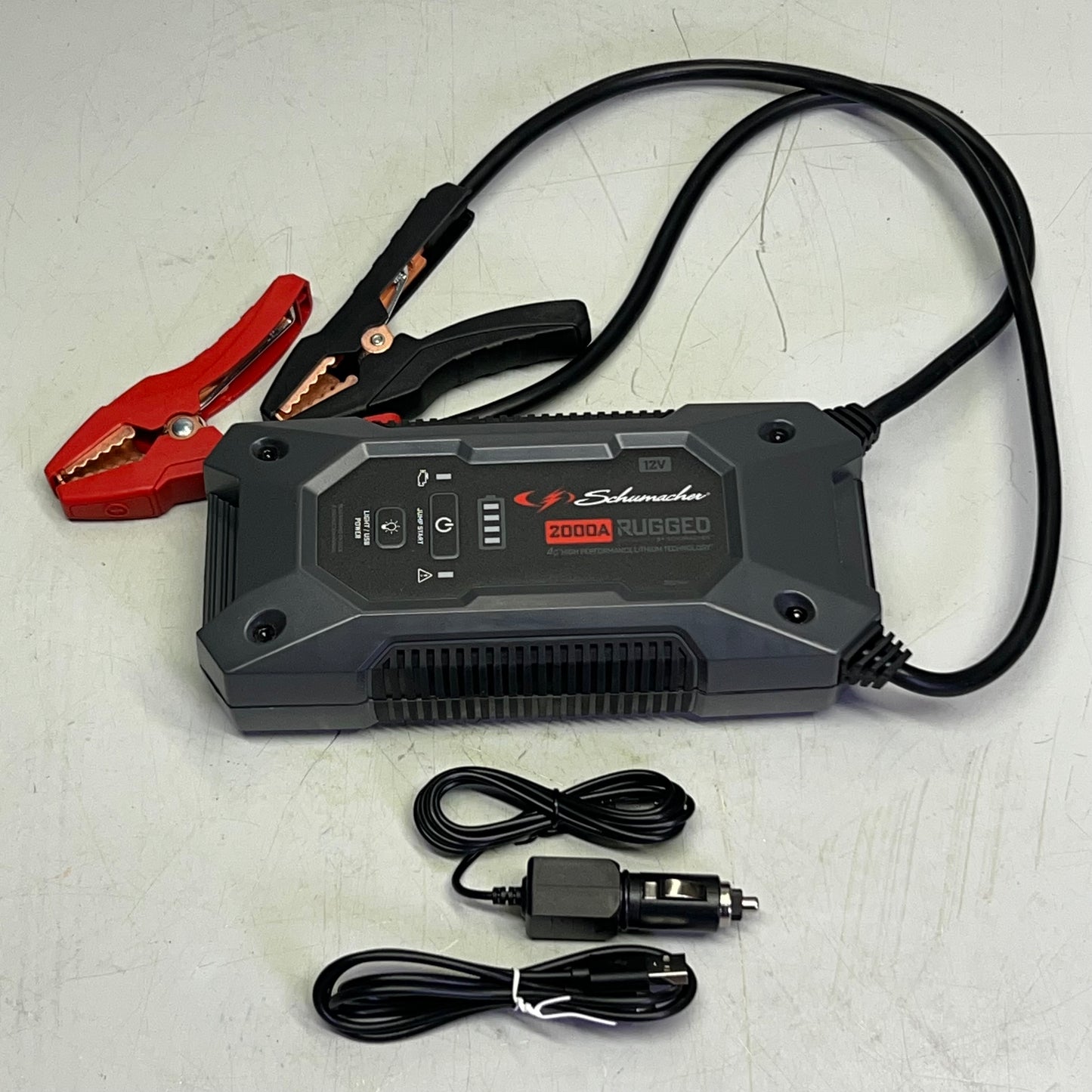 SCHUMACHER  Peak Amps Rugged Lithium Jump Starter & Power Bank for 10.0L Gas & 8.0L Diesel Engines SL1651