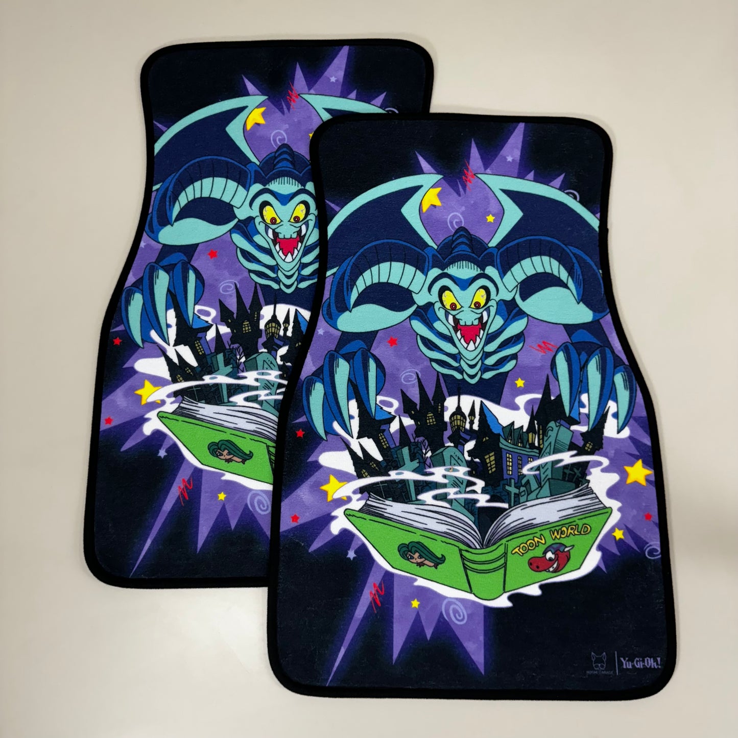 HOSHI GARAGE (SET OF 2)YU-GI-OH! Matching Toon Summoned Skull Universal Car Mat