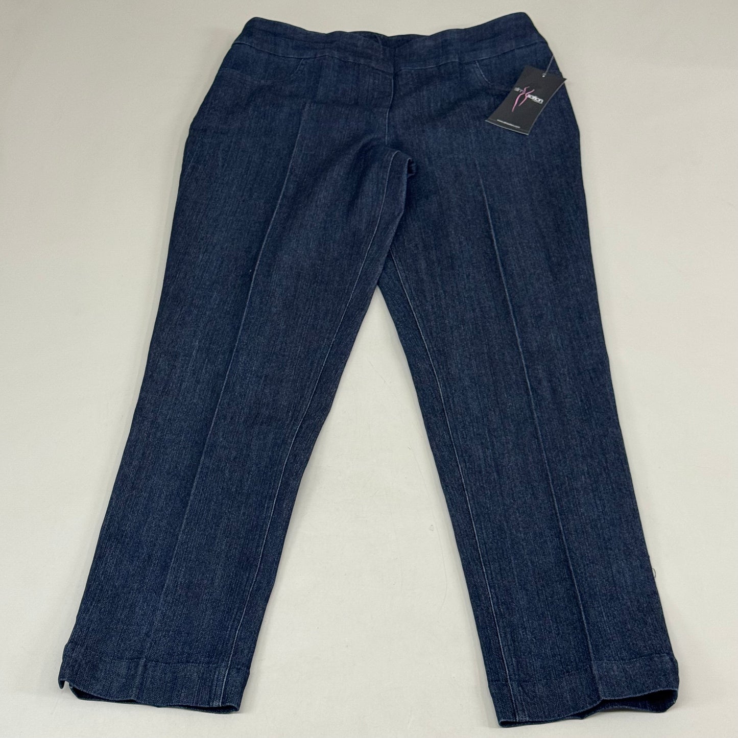 MULTIPLES Narrow Leg Pants Petite Women's Sz 14 Denim M2604P