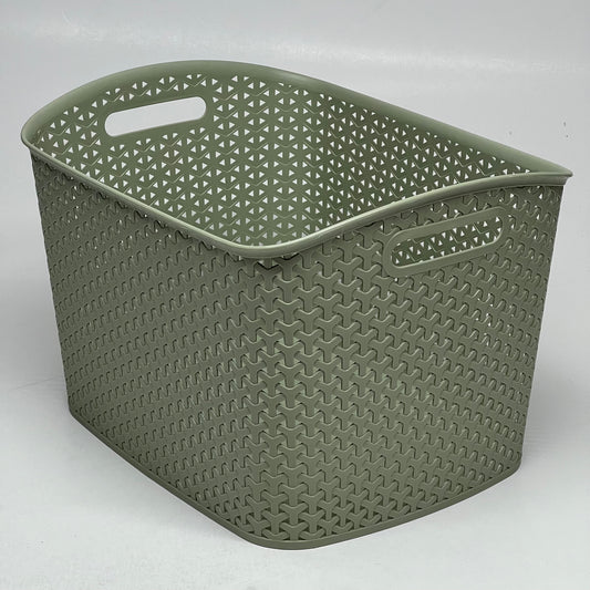 BRIGHTROOM (4 PACK) Storage Bin Medium Laurel Green Sz 16.5"L x 12"W x 10"H - 272747