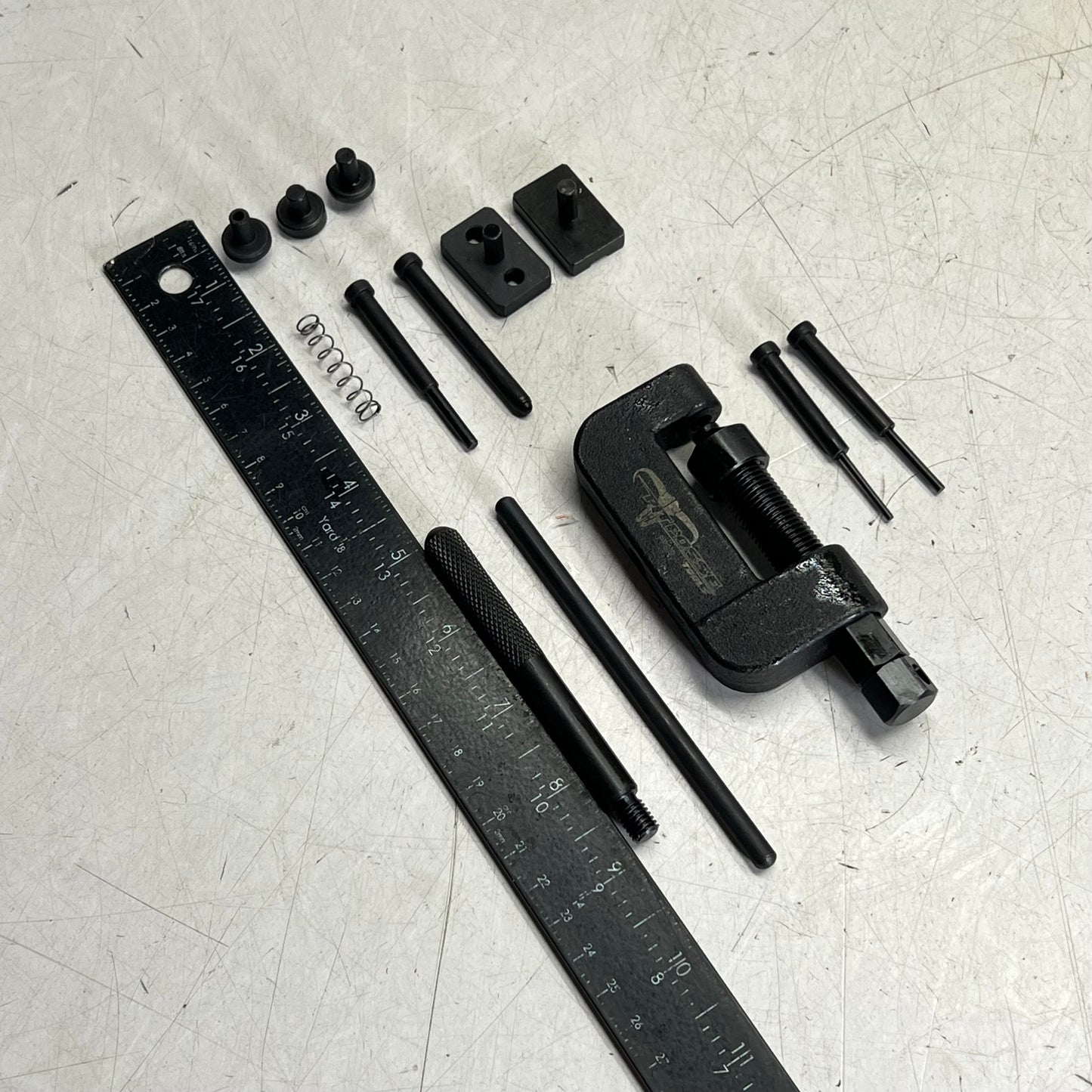 PIT POSSE (16 PIECE TOOLS) Chain Breaker & Riveting Tool Kit Black PTM-PP309