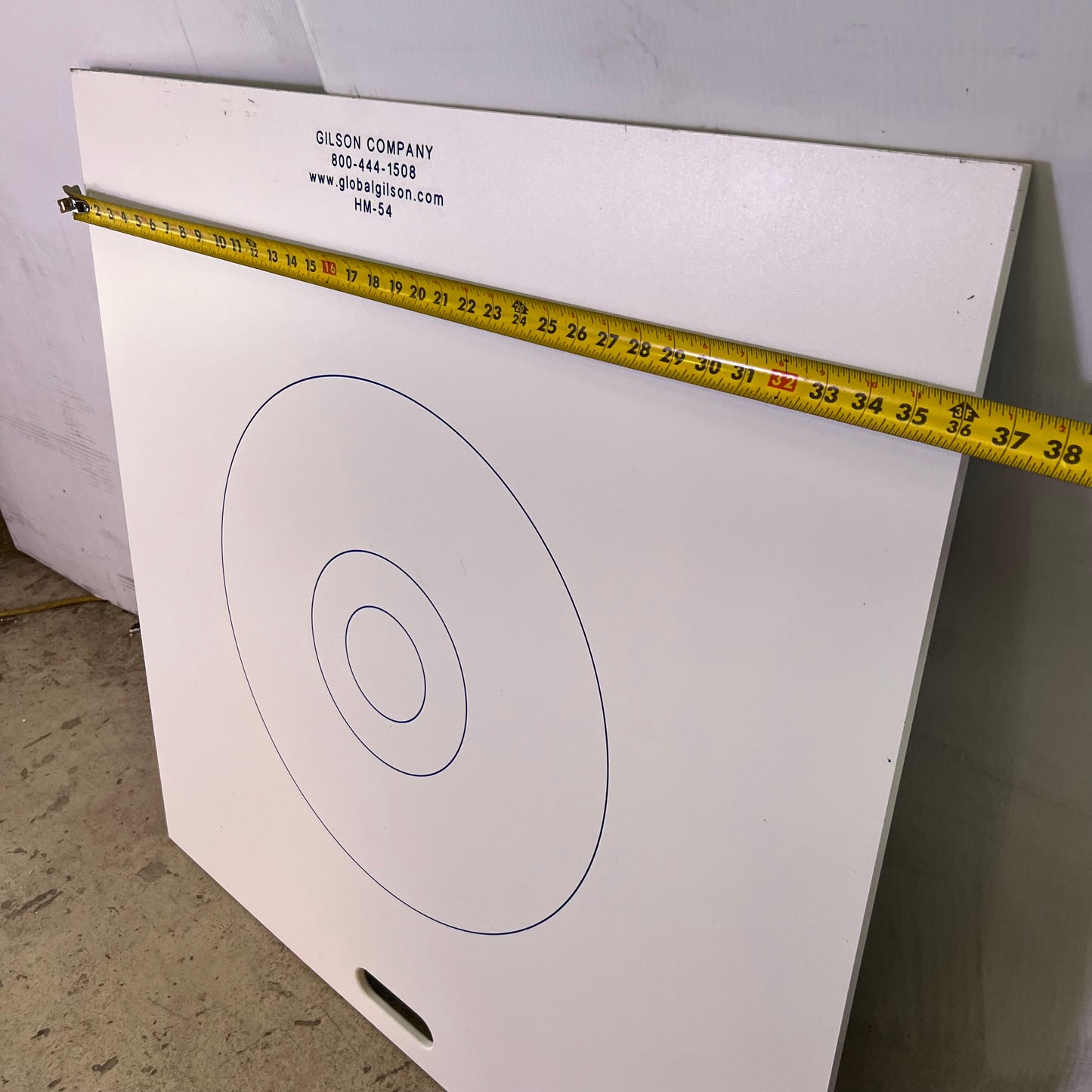 GILSON COMPANY Base Plate for SCC Passing Ability Test Sz 36" x 36", White