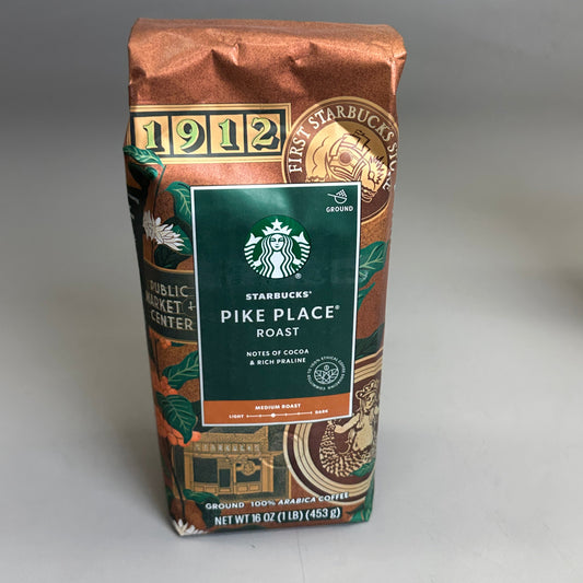 STARBUCKS (6 PACK) Pike Place Roast Notes Of Cocoa & Rich Praline 16oz BB 11/25