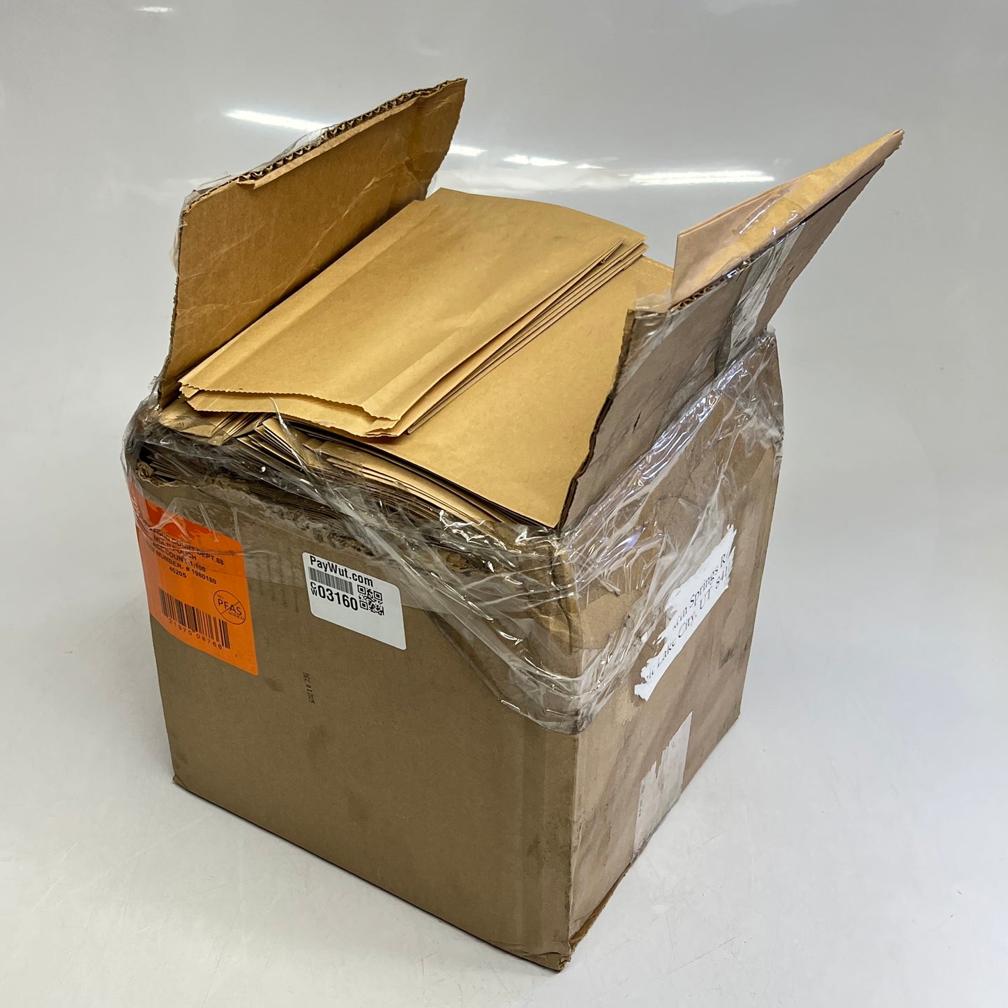 ZA@ COSTCO WHOLESALE FOOD COURT (1,100 PACK) Paper Food/snack Bags 10"x7" Brown (|Damaged Box)