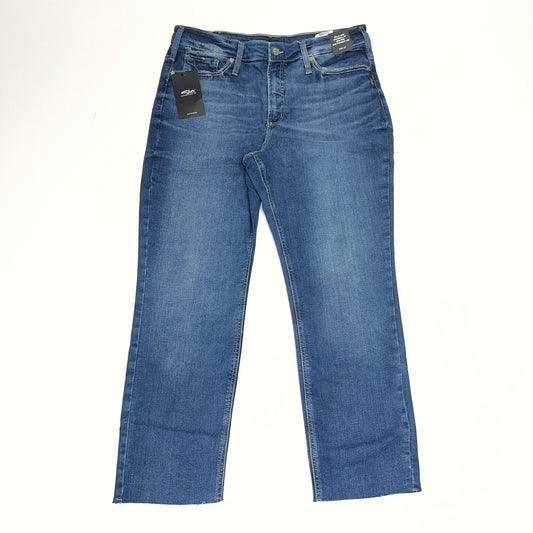 SILVER JEANS CO Hello Legs High Rise Straight Leg Jeans Women's Sz 33/27 Indigo