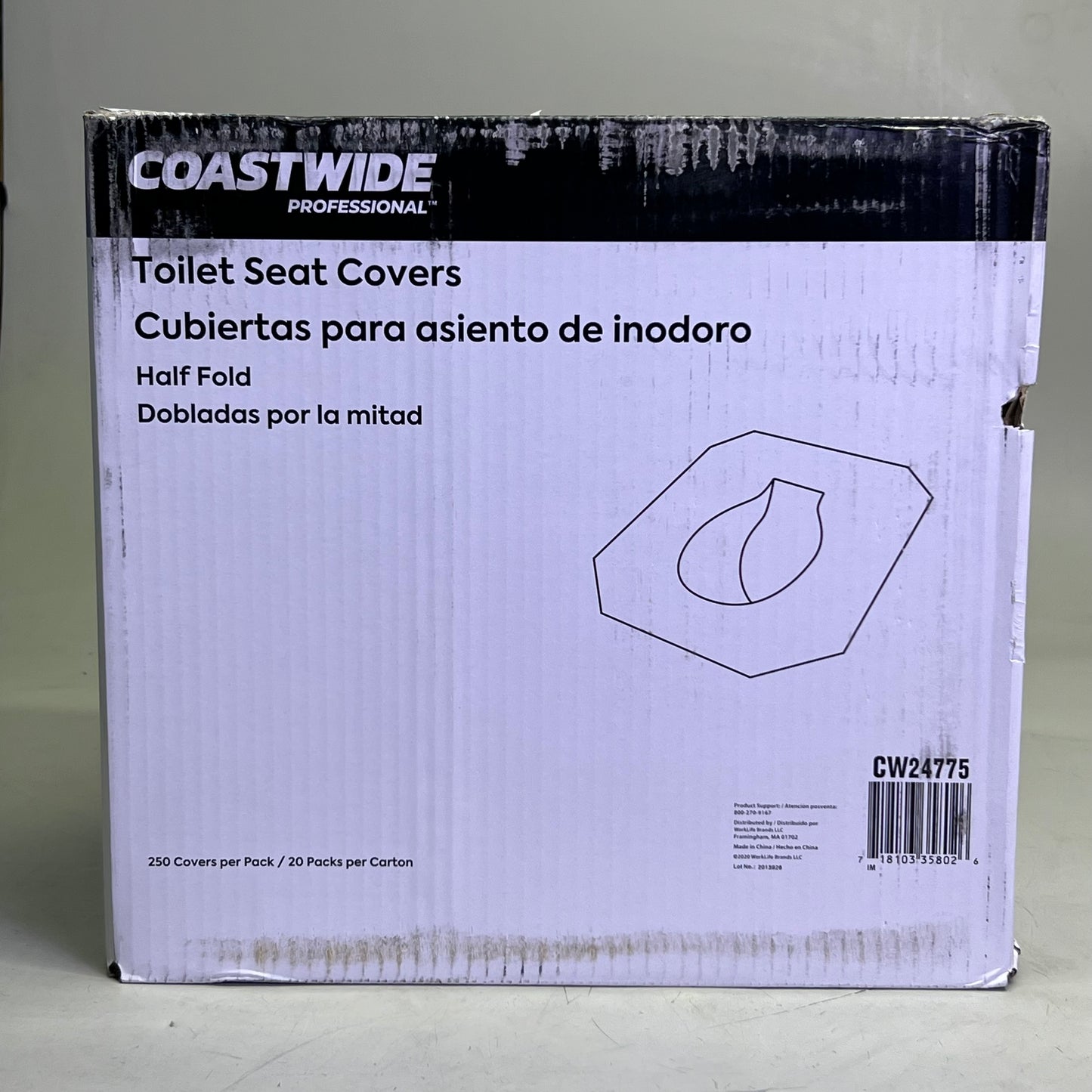 COASTWIDE (5000 Count) Toilet Seat Covers, White CW24775