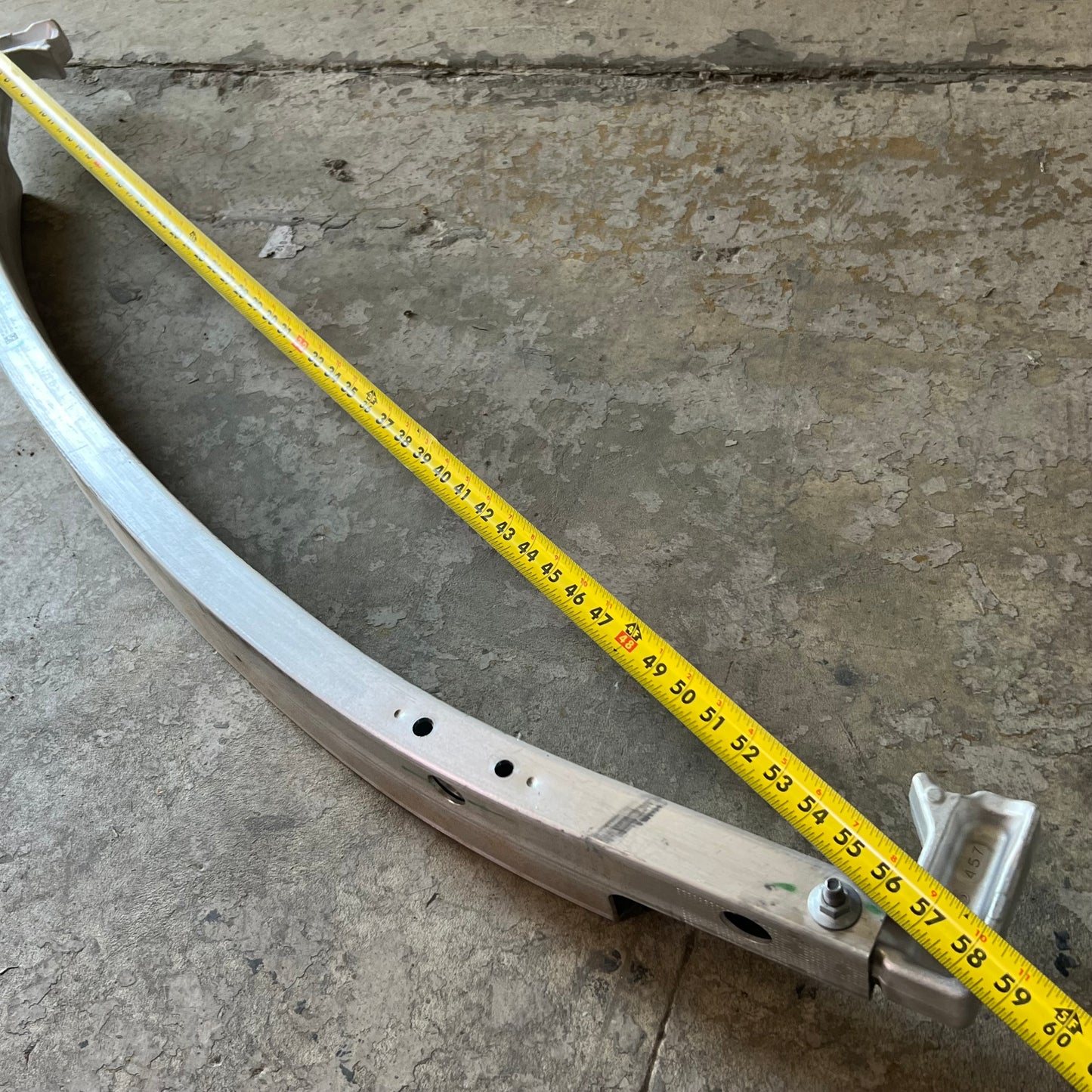 TESLA Front Bumper Sz 58" L x 3.5" H, Silver 148760100F
