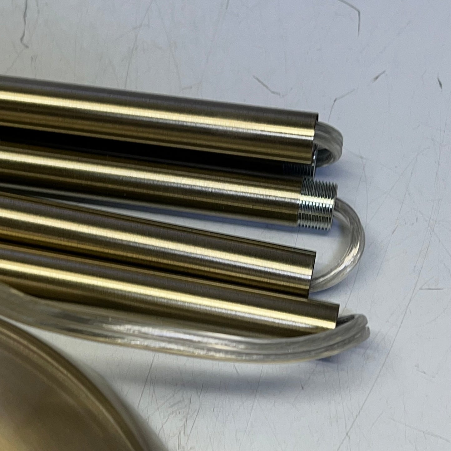 ZA@ ARLEC AMERICA  Torchiere Floor Lamp W/ Bulb 71" Brushed Brass AFL022BRUS-W