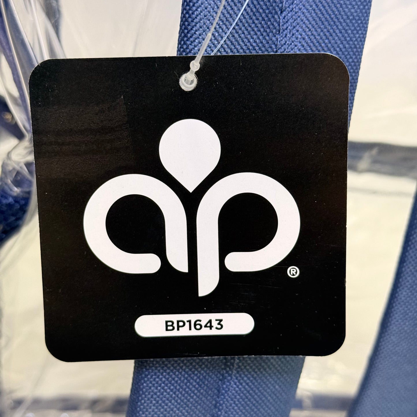 BWAP 17" Clear Plastic Backpack 17" x 12" x 6" Color Blue Navy BP1643