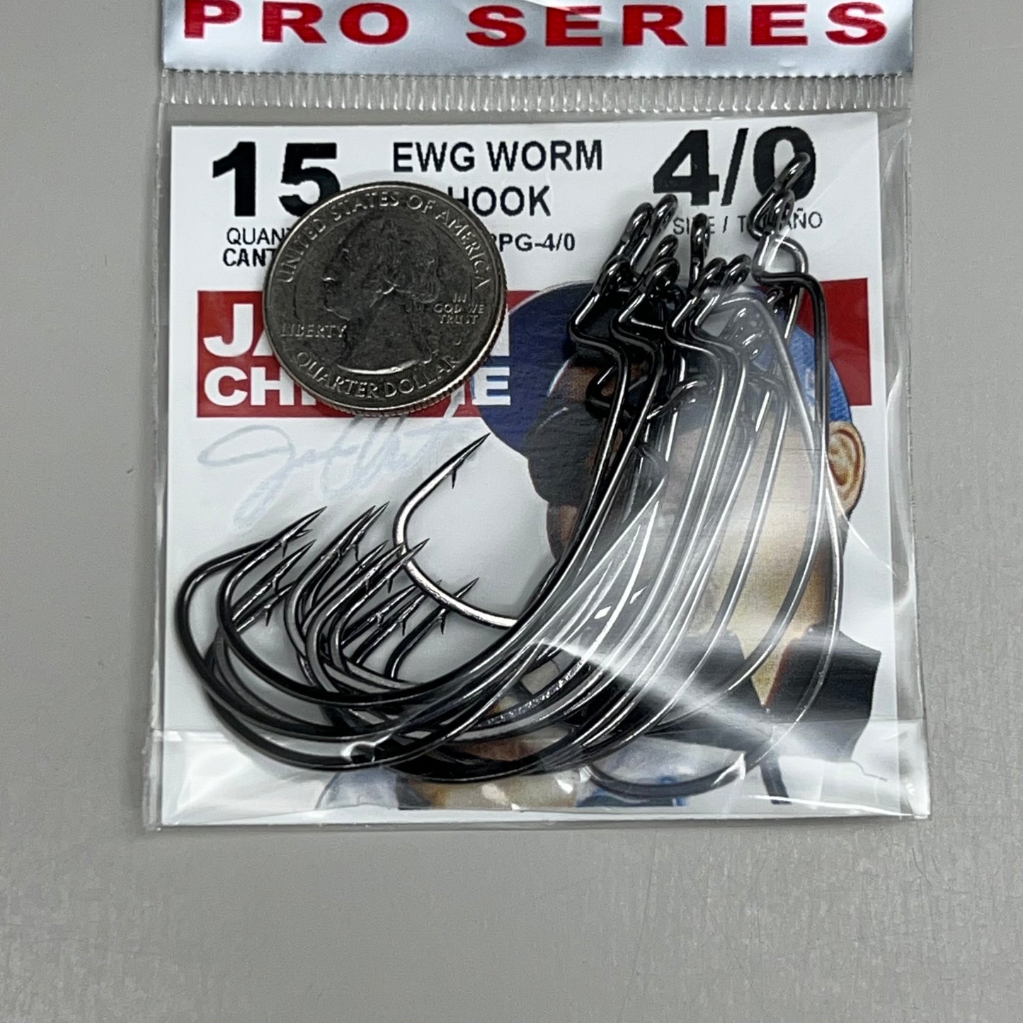 EAGLE CLAW (5 PACK) Round Bend EWG Worm Hook Platinum Blk #4/0 15pc LPS092PG-4/0