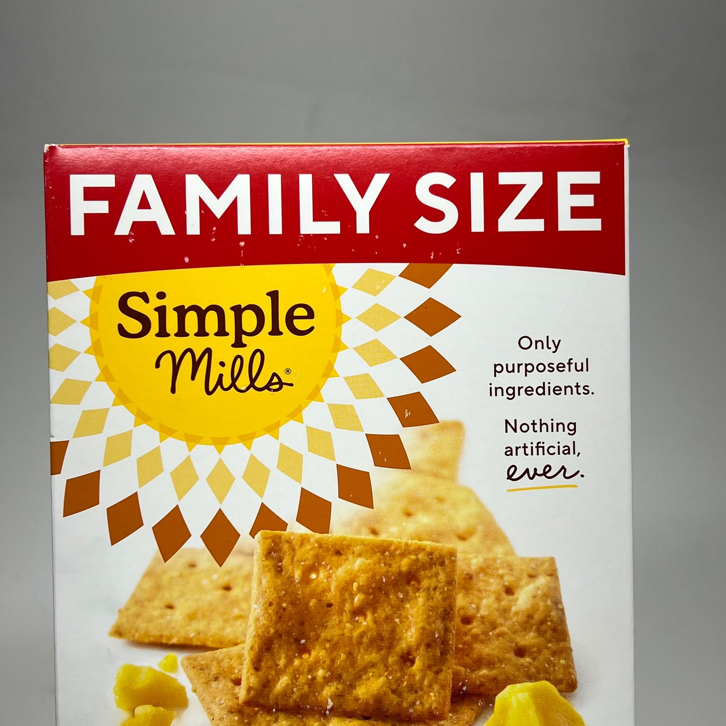 ZA@ SIMPLE MILLS (6 PACK) Farmhouse Cheddar Almond Flour Crackers Family Size 7oz BB 10/26