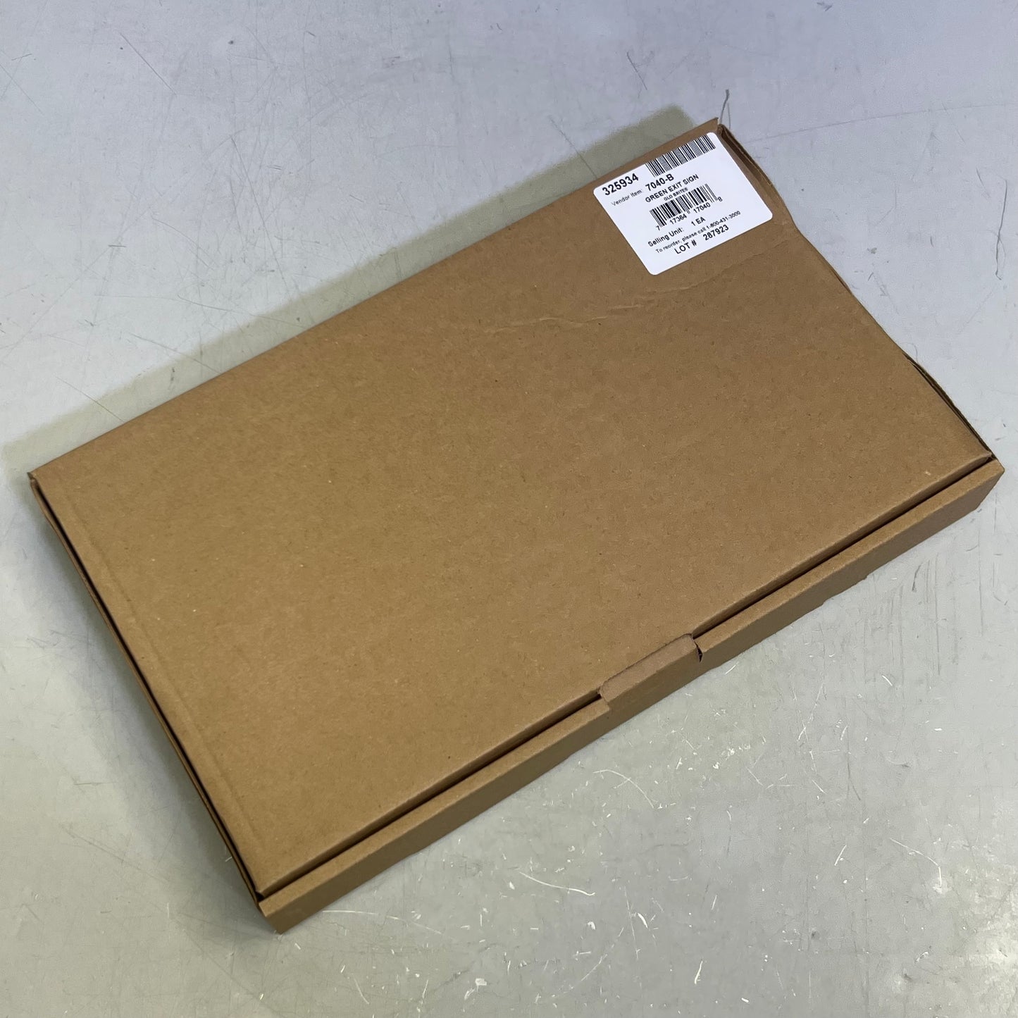 ZA@ GLO BRITE Green Exit Sign Sz 15"L x 8.5"H, 325934 A