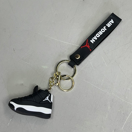 (12 PACK) Air Jordan Shoe Sneaker Keychains W/ Wrist Band 8" Assorted Colors