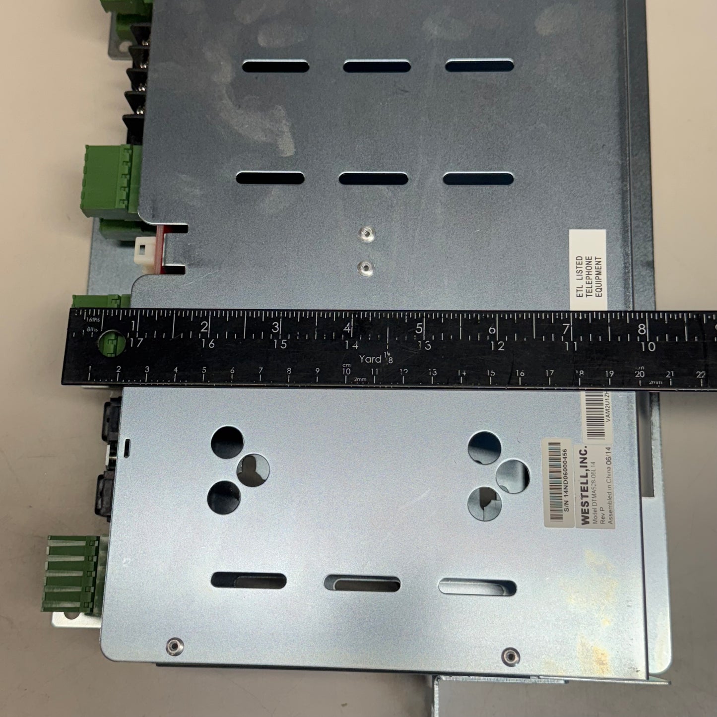 WESTELL Digital Termination Mounting Assembly Sz 17” L x 8.2” W x 2” H Gray