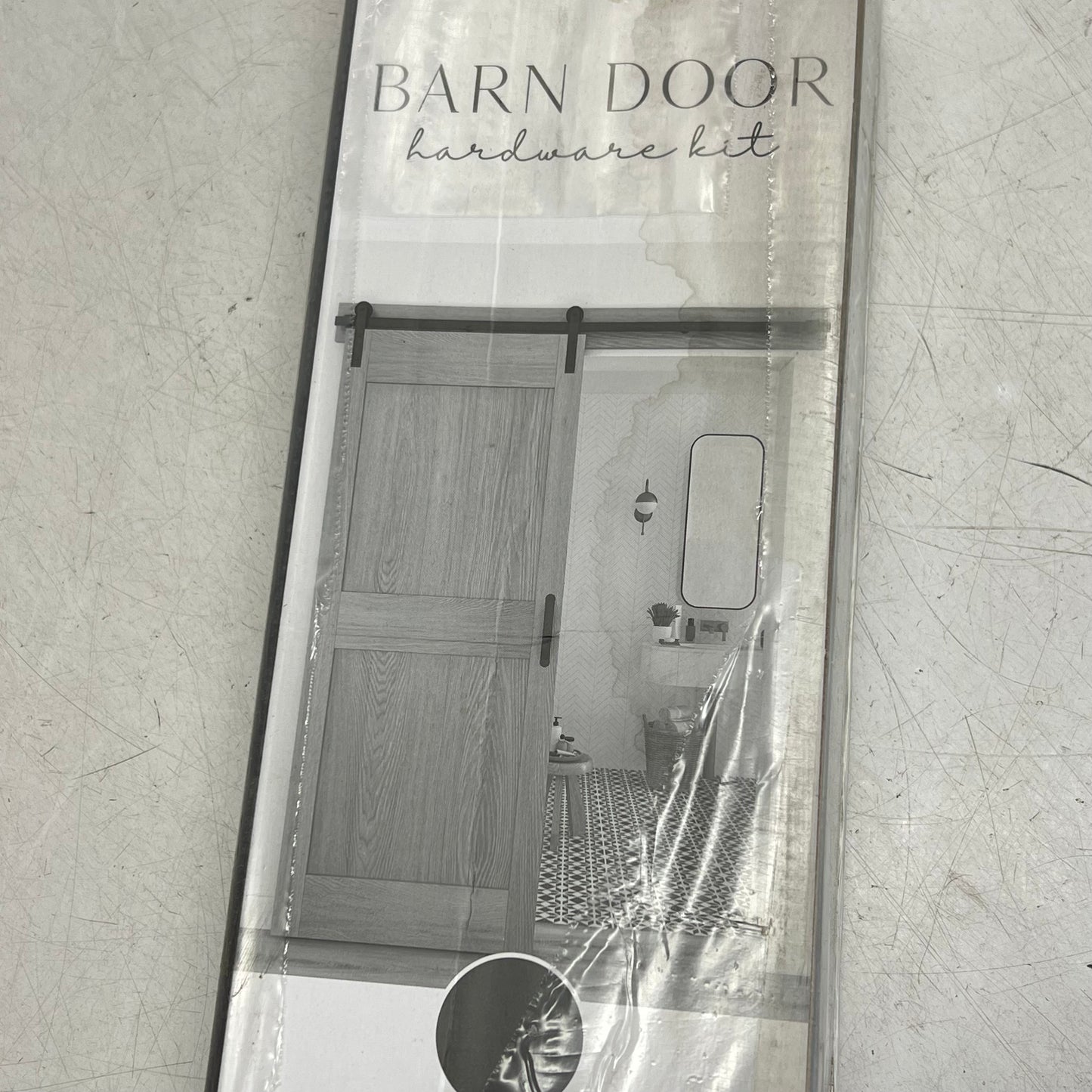 NATIONAL HARDWARE 001 Builder Barn Door Kit 72" Track Steel Matte Black