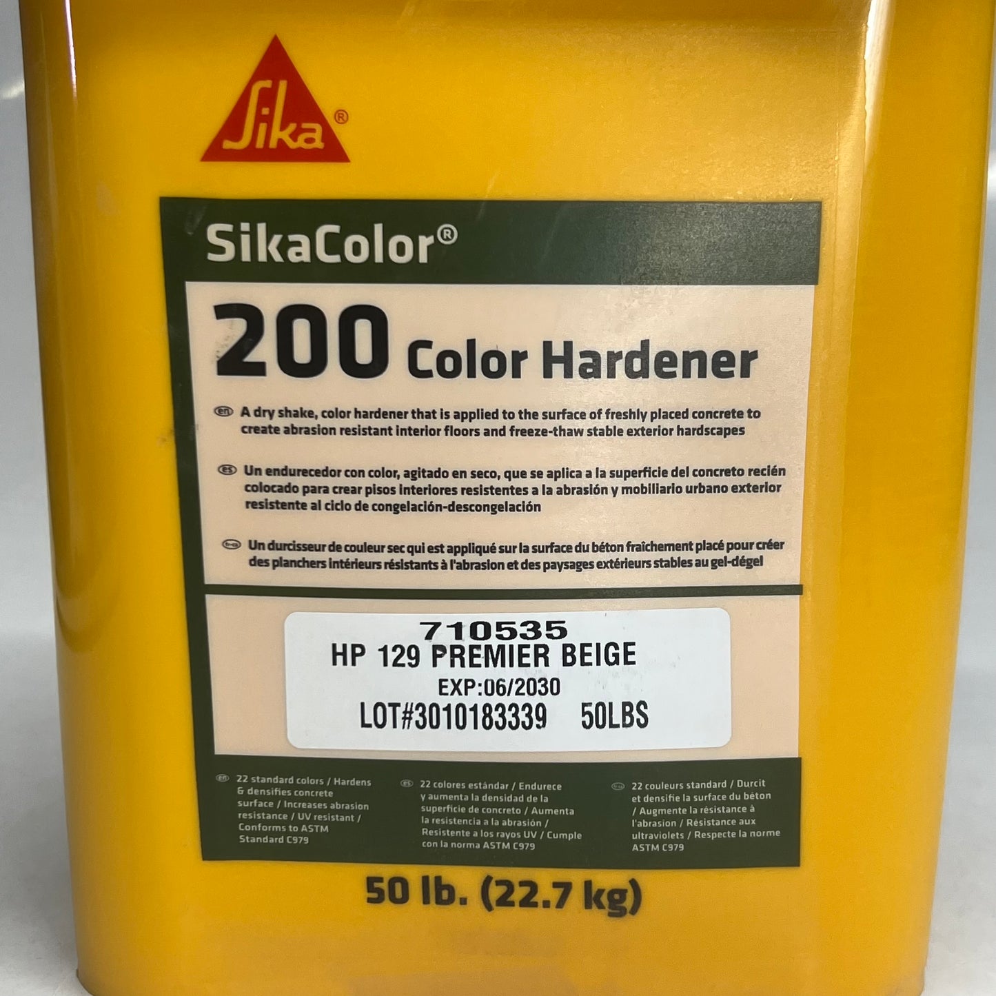 SIKA Sikacolor 200 Color Hardener HP 129 Premier Beige 50Lbs 710535