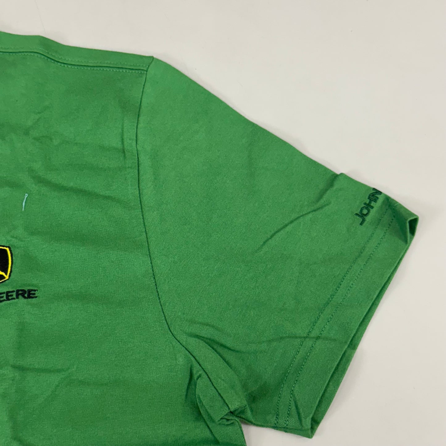 JOHN DEERE Embroidered Logo Short Sleeve Tee Shirt Men's Sz XL Green 1896842
