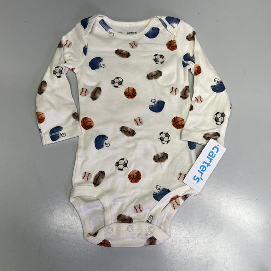 CARTERS (SET OF 3) Game Day Outfits Baby Boy's Sz 18M Brown/White/Navy 1S99120