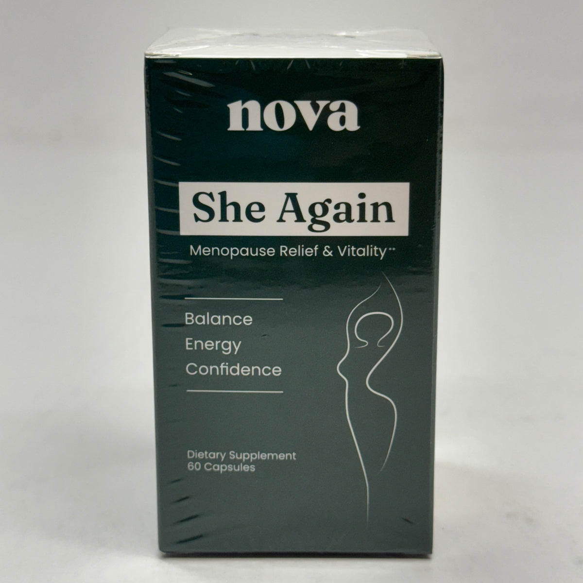 NOVA (60 Capsules) She Again Menopause Relief & Utility for Women’s Health Supplement BB 06/28