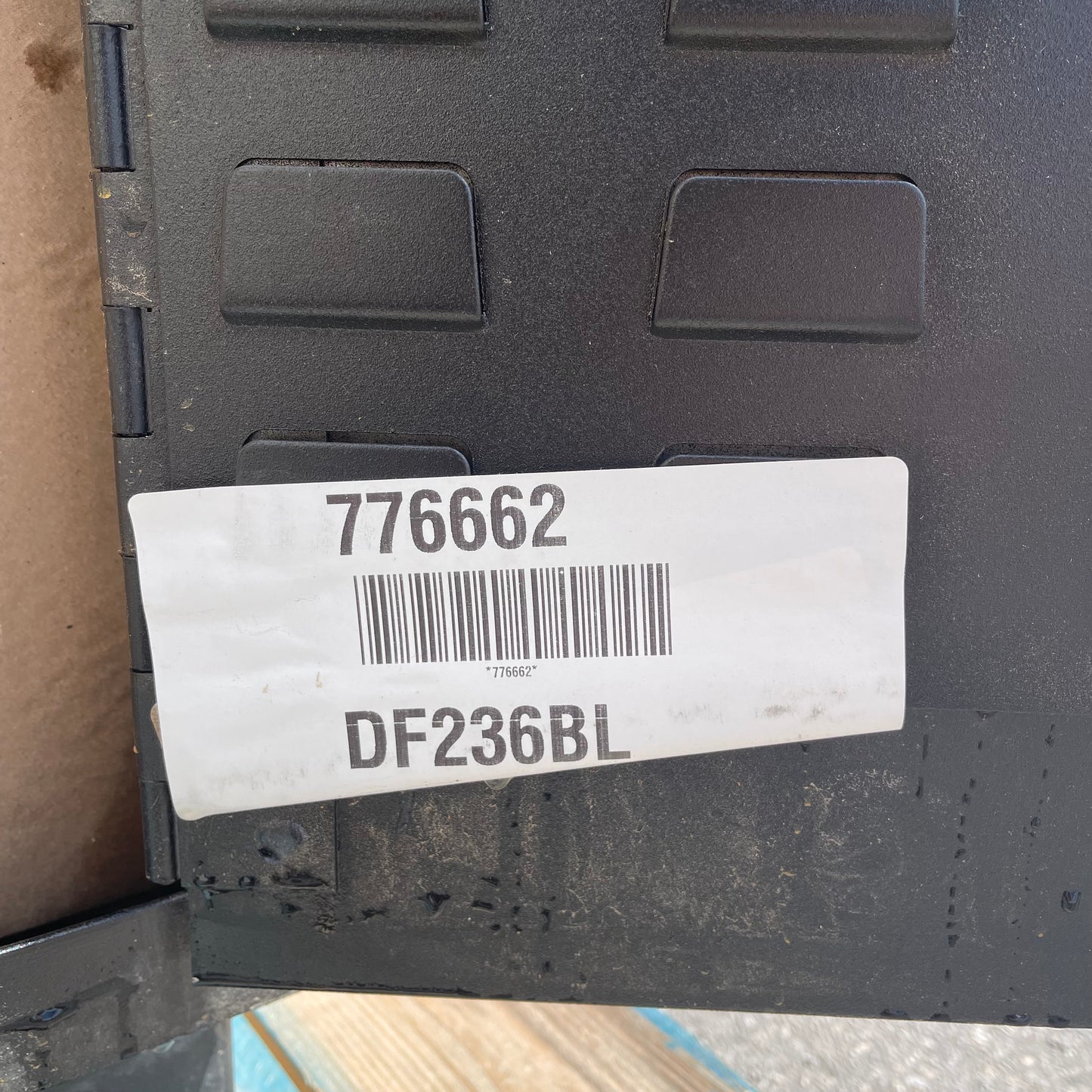 JAMCO Steel Storage Cabinet W/ 122 Yellow Bins 78" x 36" x 24" Dark Grey DF236BL