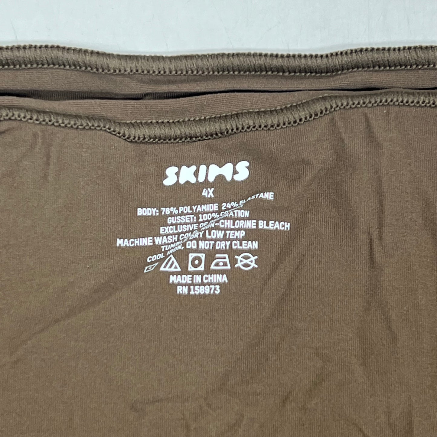 SKIMS Fits Everybody Full Brief 100% Cotton Brief Womens Sz 4X Oxide PN-BRF-0233