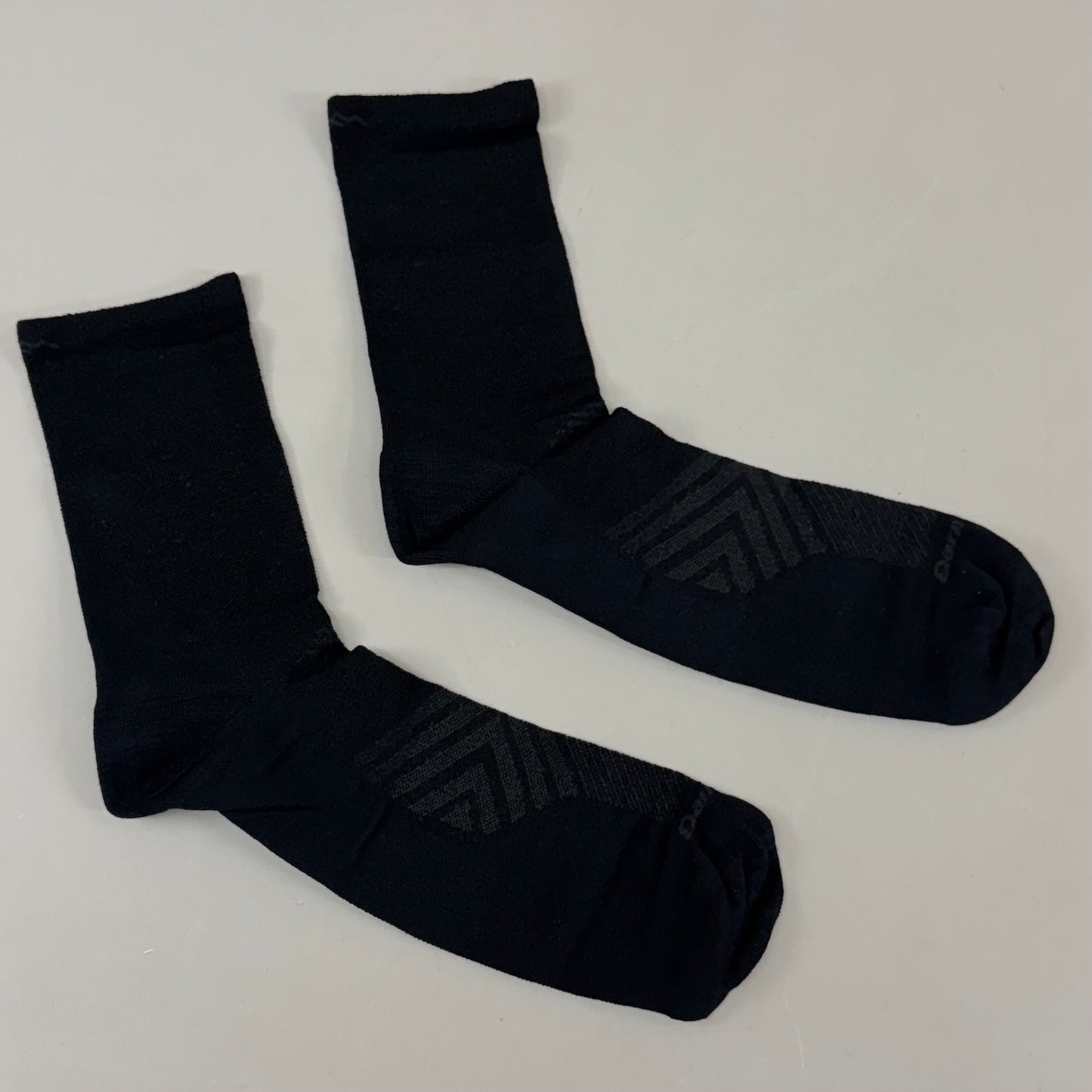 DARN TOUGH Running Socks Micro Crew Ultra Lightweight Merino Wool Men SZ XL 12.5-14.5 Black