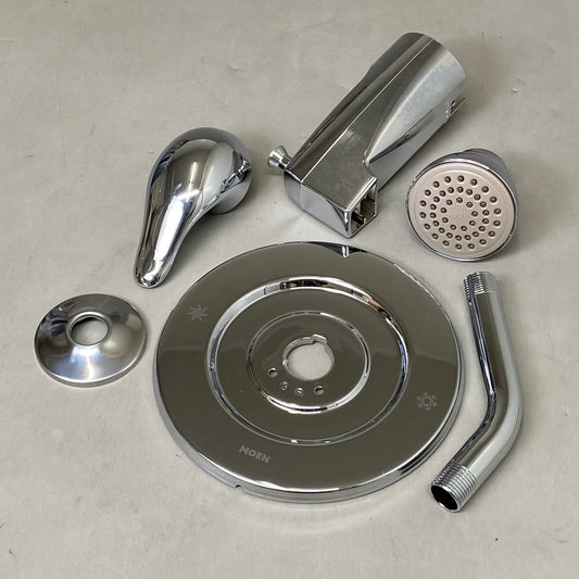 MOEN (3 Piece) Single Handle Tub/Shower Trim Kit 7.62"x7.62"x4.75" Chrome TL471