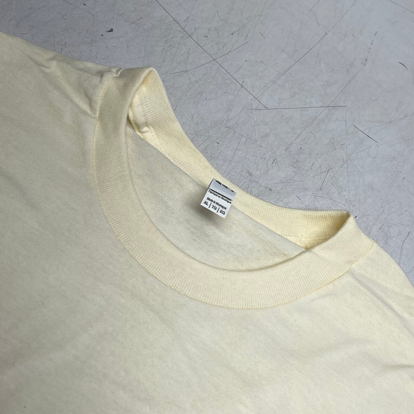 ZA@ AMERICAN APPAREL (12 PACK) Heavyweight Cotton Tee Unisex Sz XL Crème 1301