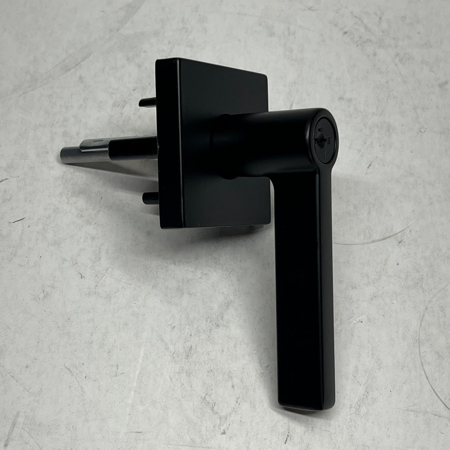 KWIKSET Halifax Square Keyed Entry Handle Smartkey Matte Black 97402-920